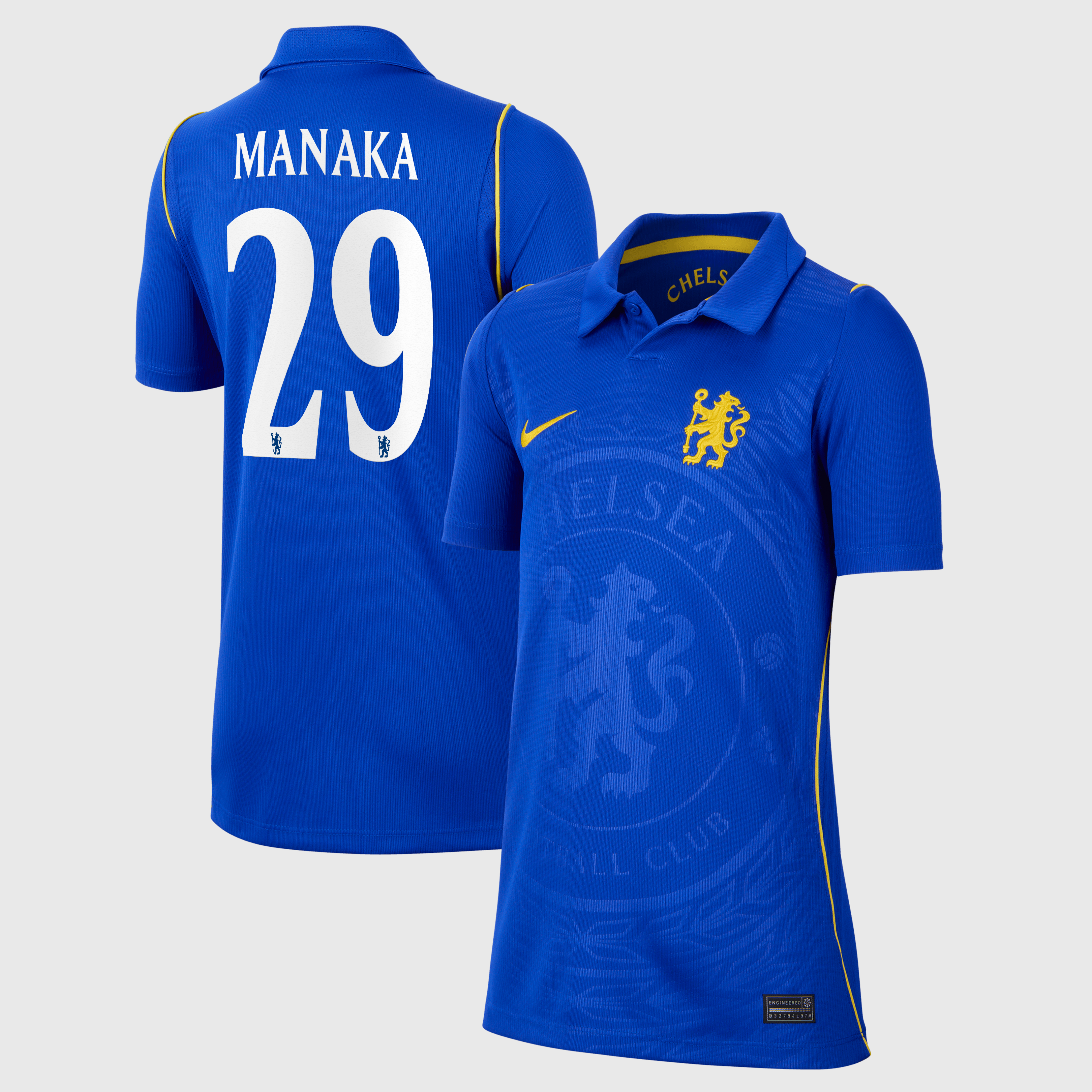 Chelsea Cup Nike Home Stadium Shirt 2026-27 - Kids with Manaka 29 printing