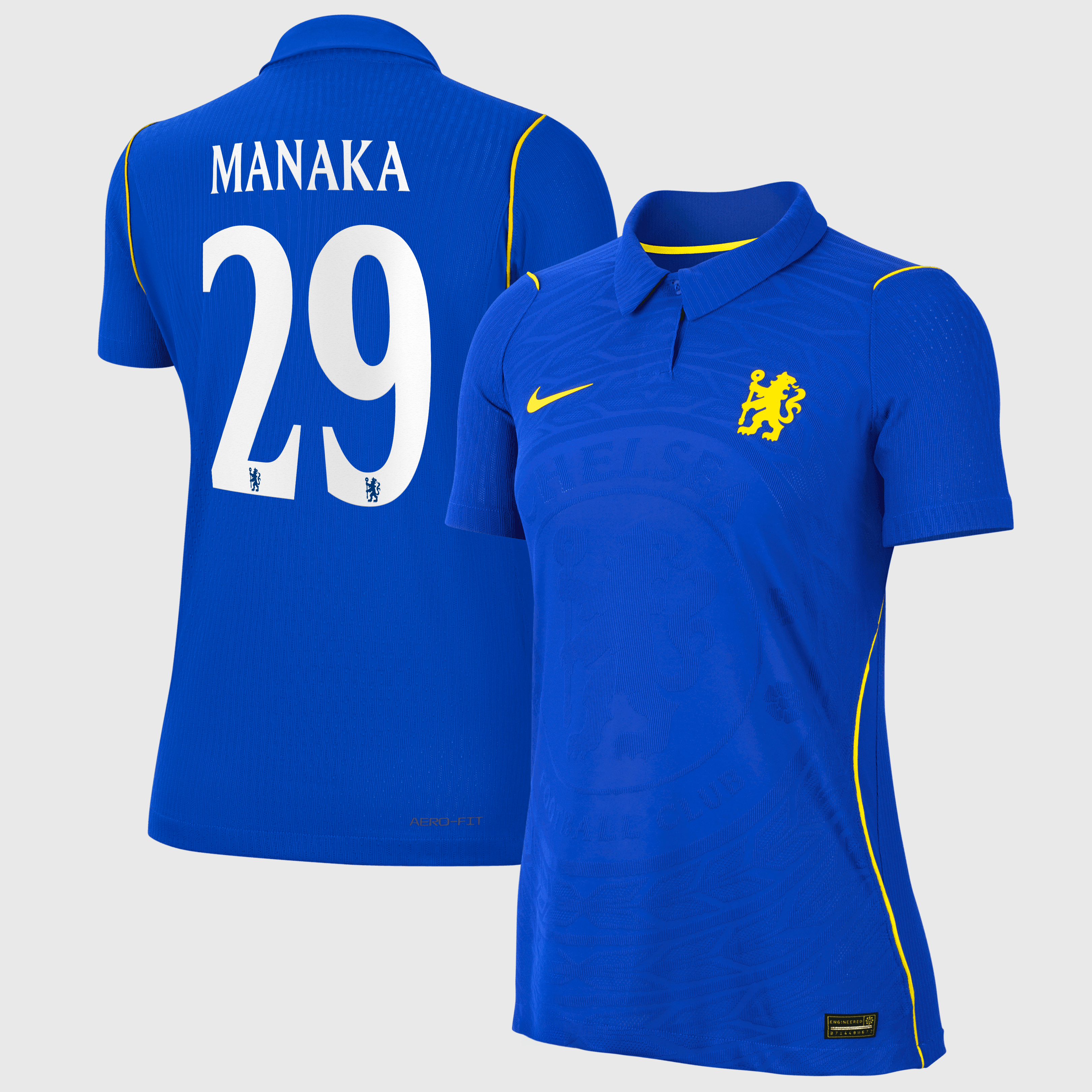 Chelsea Cup Nike Home Aero-FIT Match Shirt 2026-27 - Womens with Manaka 29 printing
