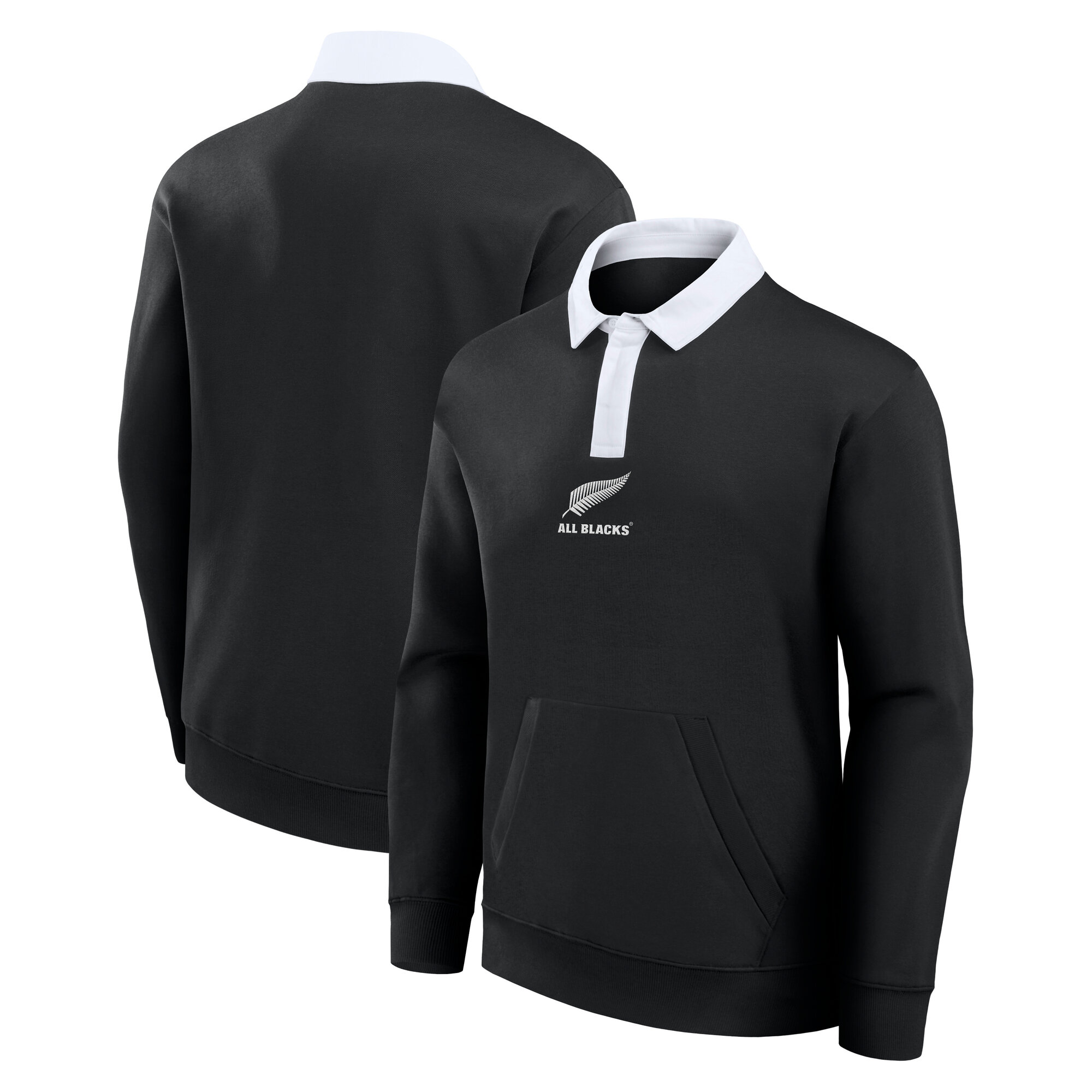 All Blacks Classics Hybrid Rugby Crew Sweatshirt - Black, , rebel_hi-res