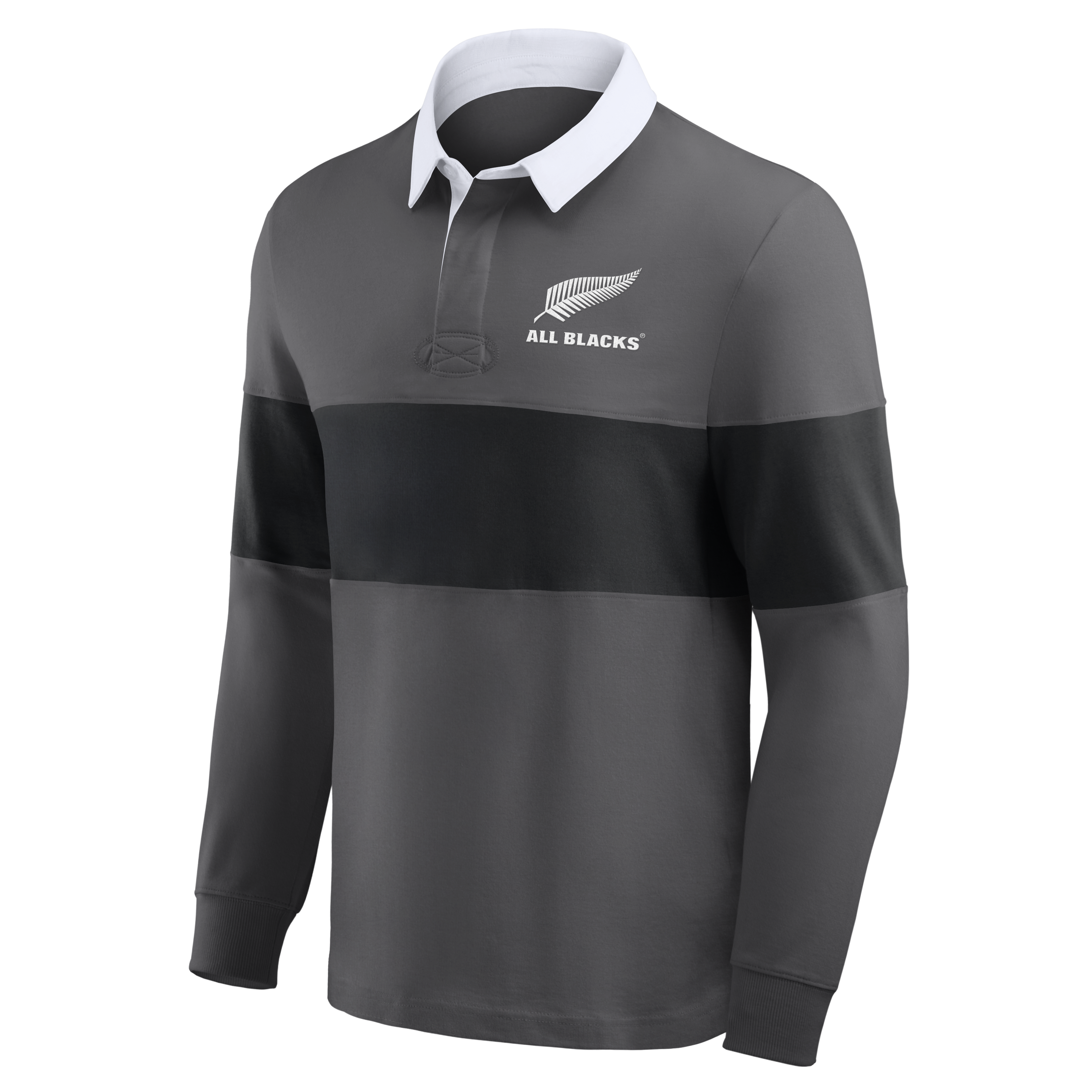 All Blacks Classics Long Sleeve Rugby Shirt - Grey, , rebel_hi-res