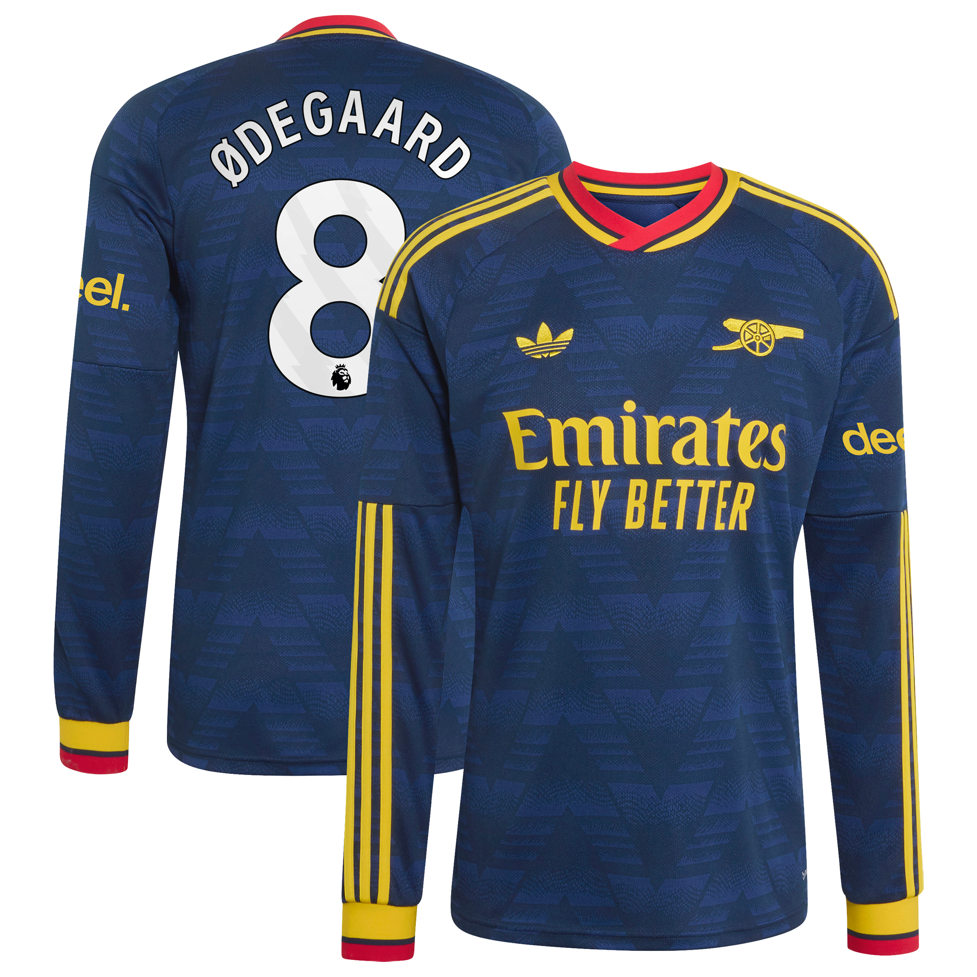 Arsenal adidas Away Shirt 2026-27 - Long Sleeve with Ødegaard 8 printing