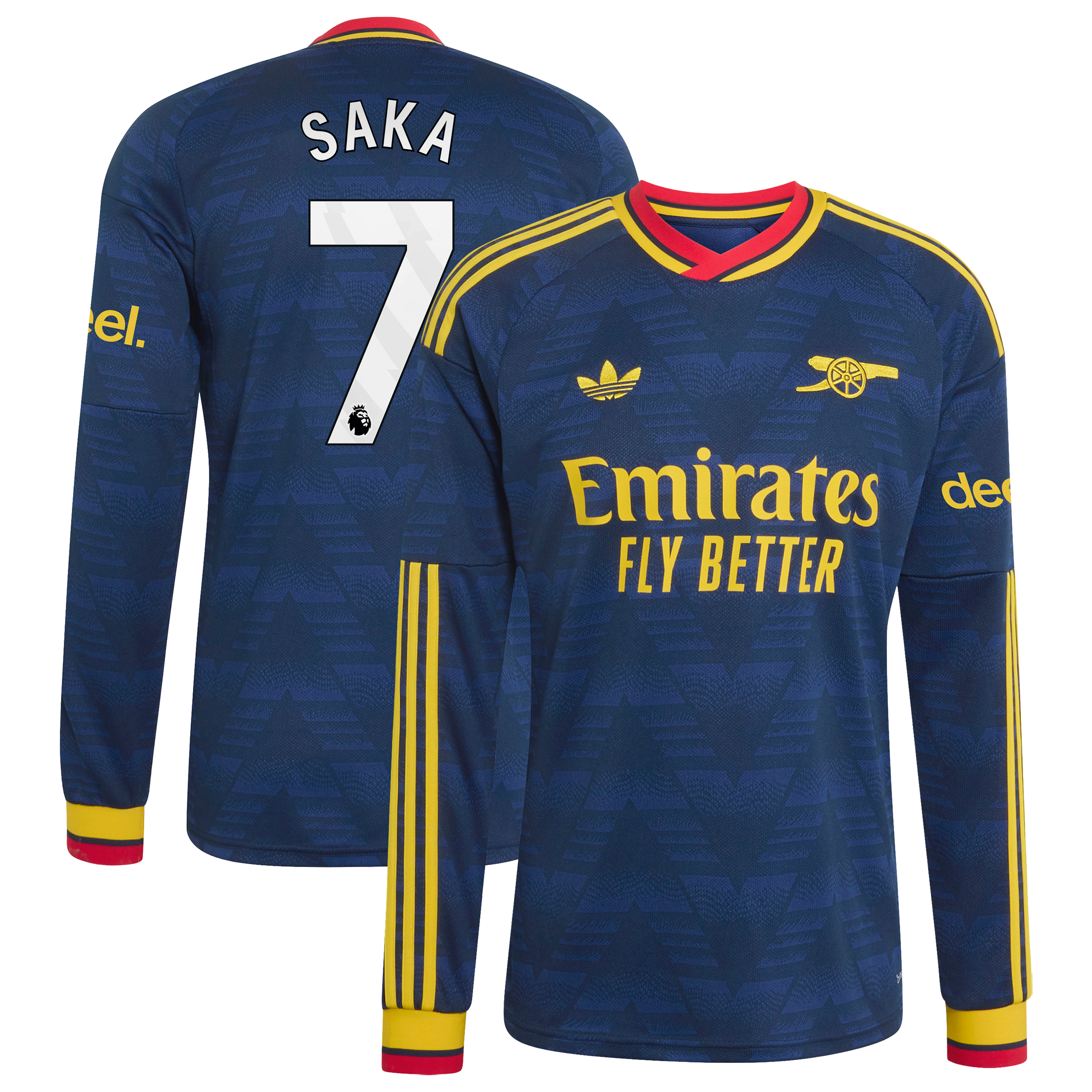 Arsenal adidas Away Shirt 2026-27 - Long Sleeve with Saka 7 printing