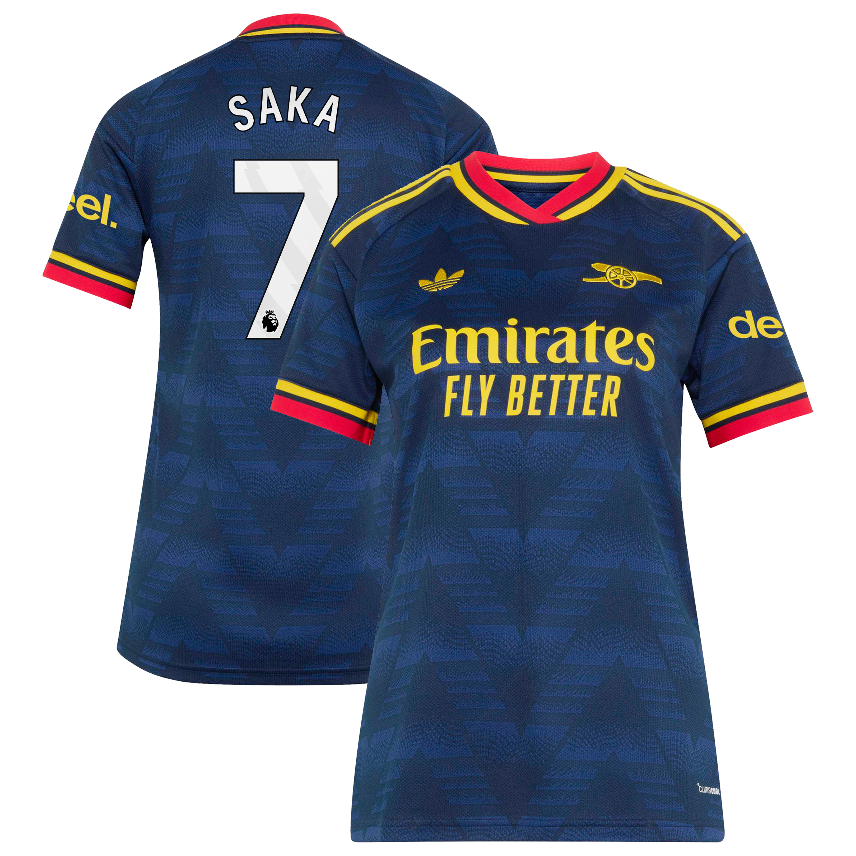 Arsenal adidas Away Shirt 2026-27 - Womens with Saka 7 printing