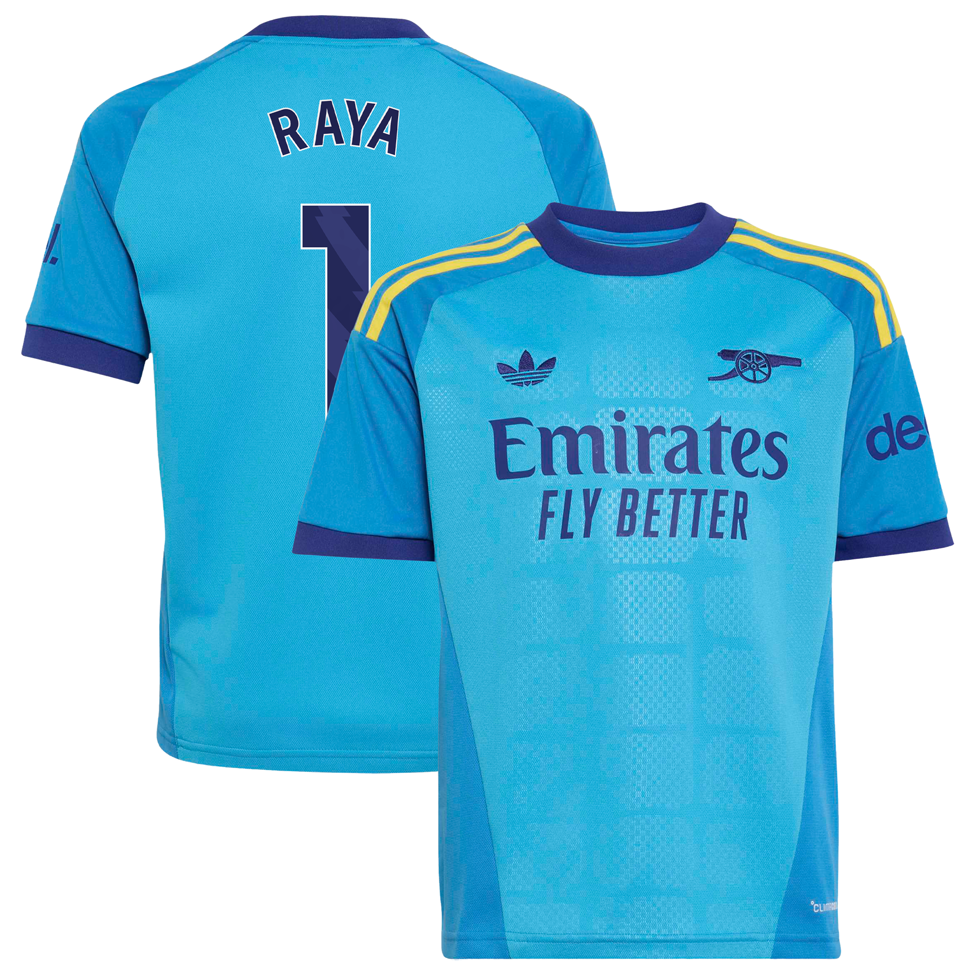Arsenal adidas Away Goalkeeper Shirt 2026-27 - Kids with Raya 1 printing
