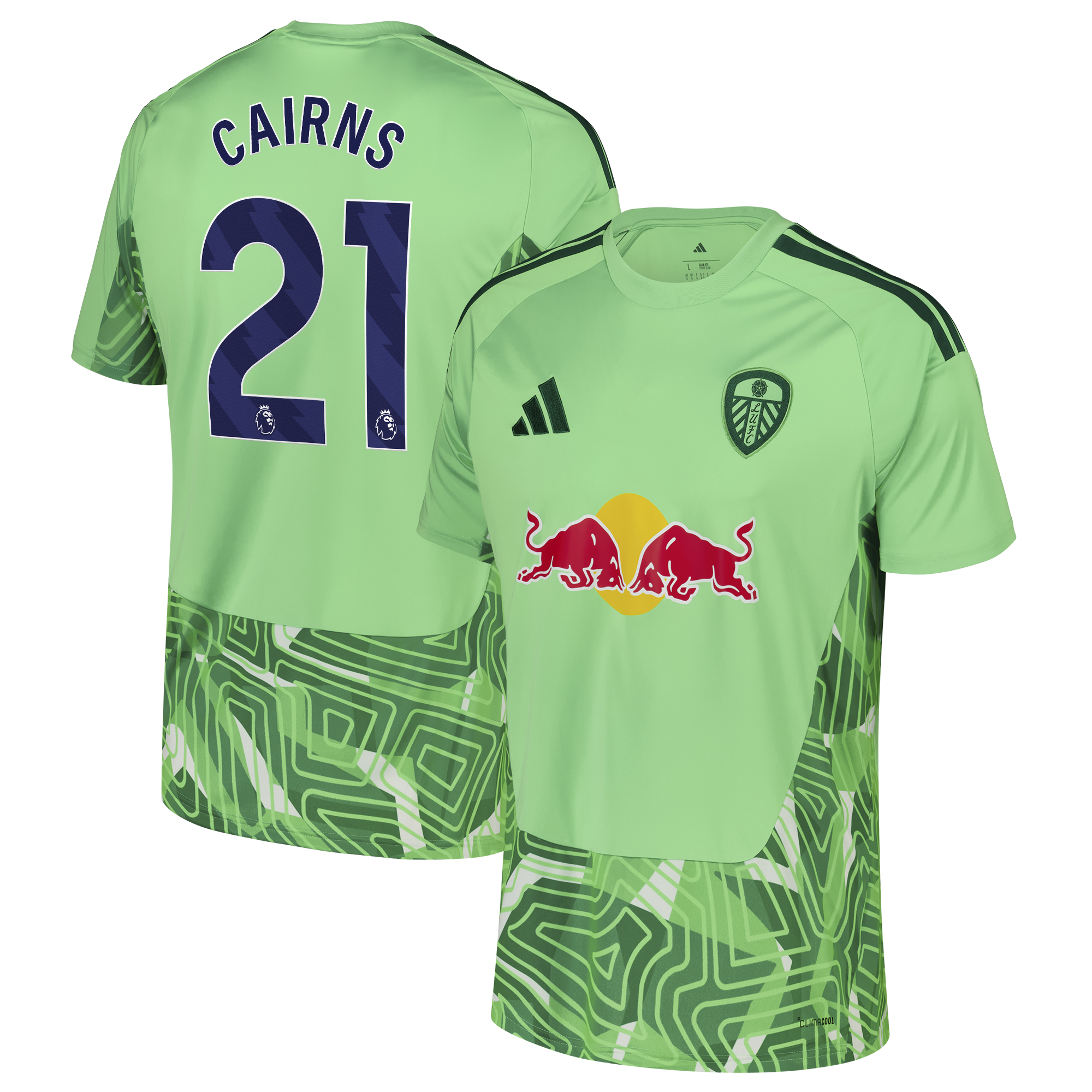 Leeds United adidas Goalkeeper Shirt 2026-27 with Cairns 21 printing, , rebel_hi-res