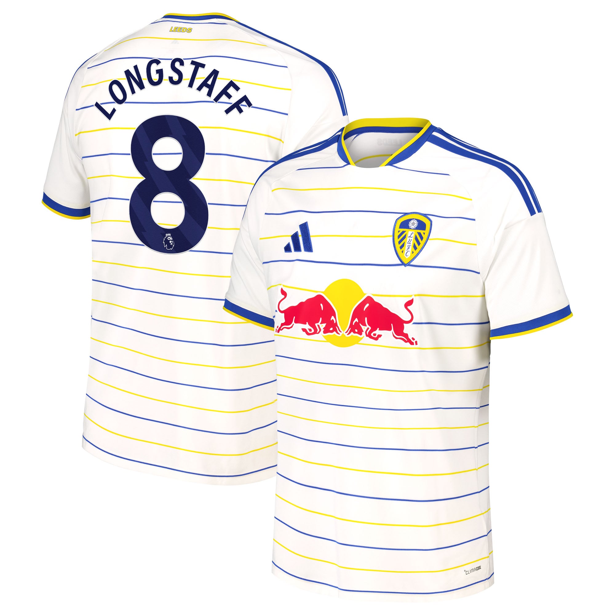 Leeds United adidas Home Shirt 2026-27 with Longstaff 8 printing, , rebel_hi-res