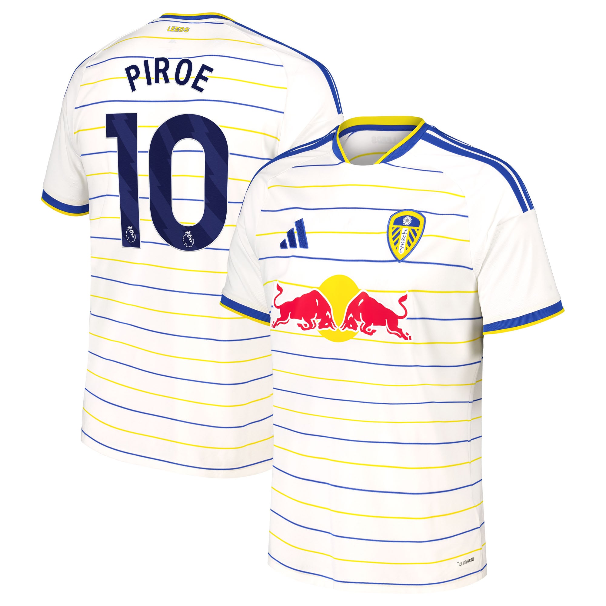 Leeds United adidas Home Shirt 2026-27 with Piroe 10 printing, , rebel_hi-res