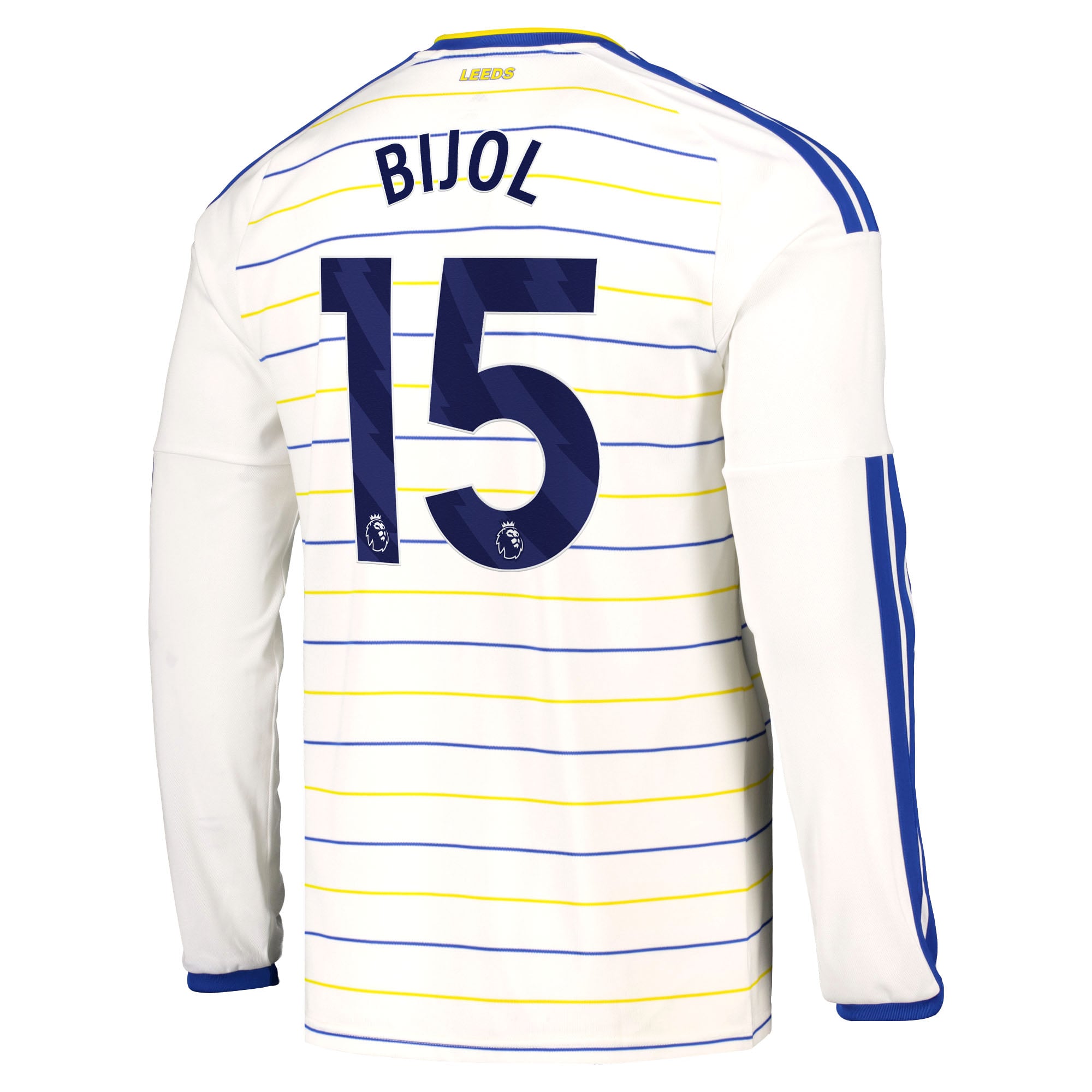 Leeds United adidas Home Shirt 2026-27 - Long Sleeve with Bijol 15 printing, , rebel_hi-res