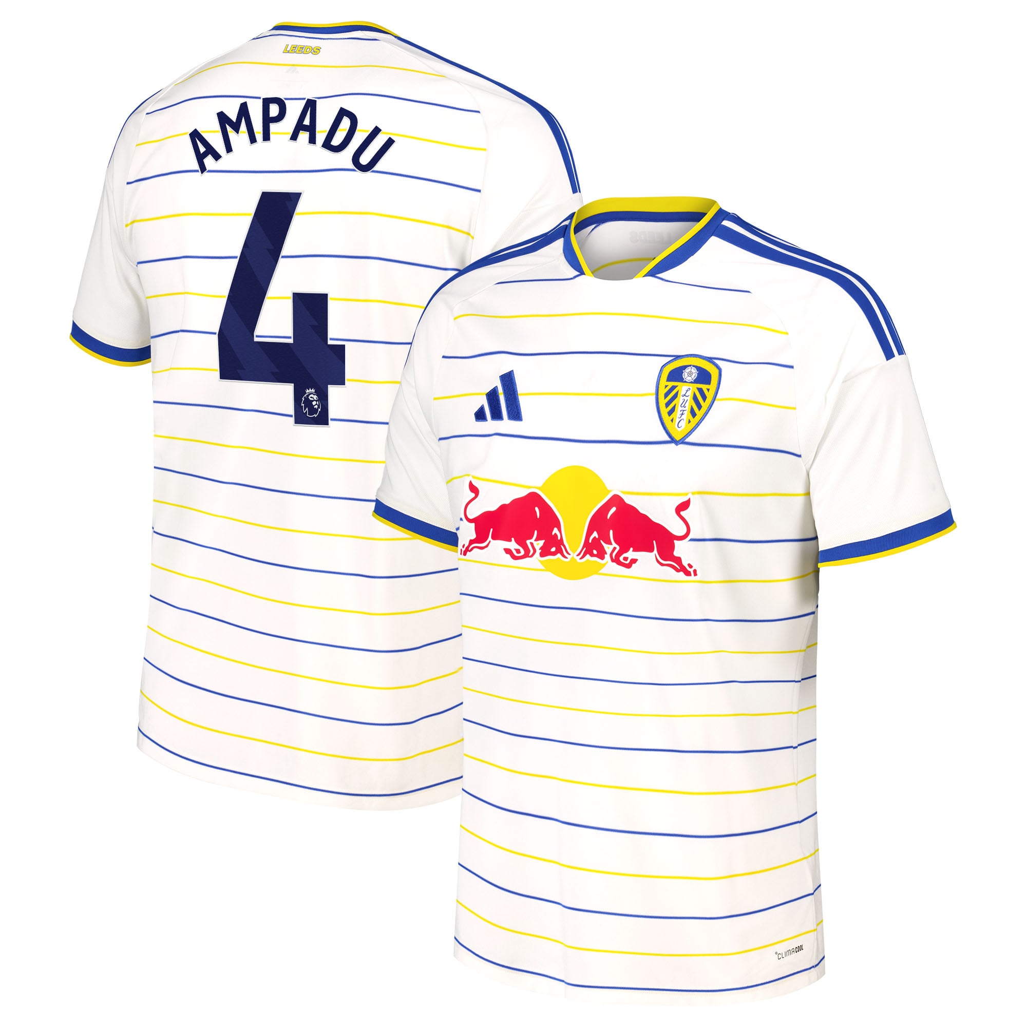 Leeds United adidas Home Shirt 2026-27 with Ampadu 4 printing, , rebel_hi-res