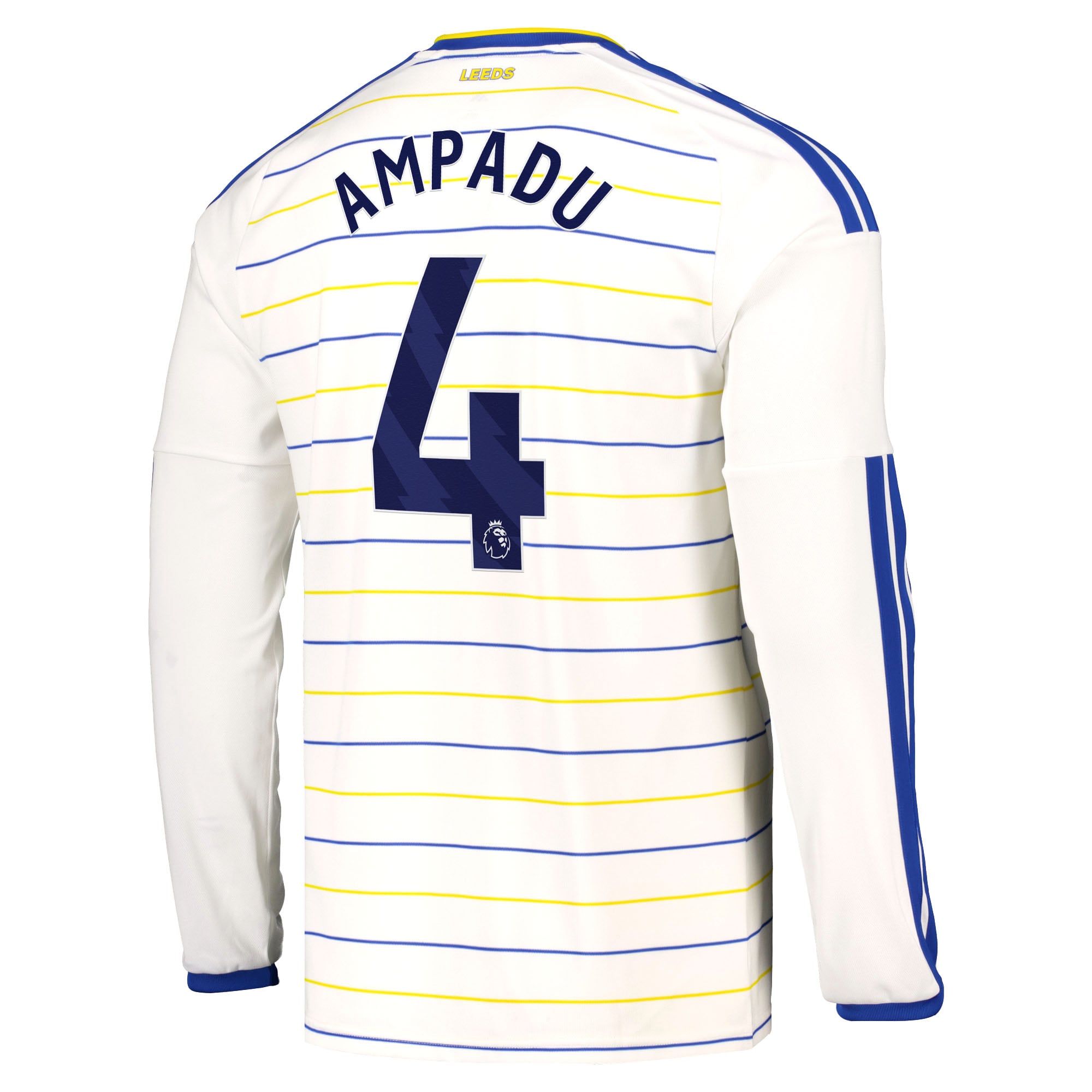 Leeds United adidas Home Shirt 2026-27 - Long Sleeve with Ampadu 4 printing, , rebel_hi-res