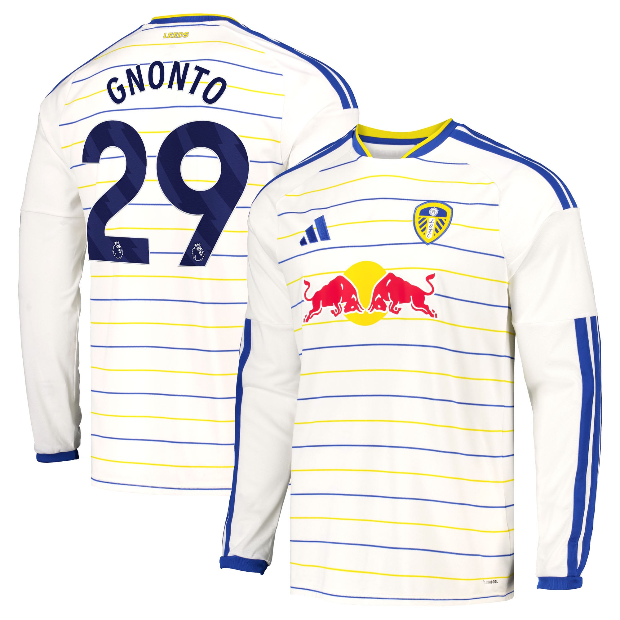 Leeds United adidas Home Shirt 2026-27 - Long Sleeve with Gnonto 29 printing, , rebel_hi-res