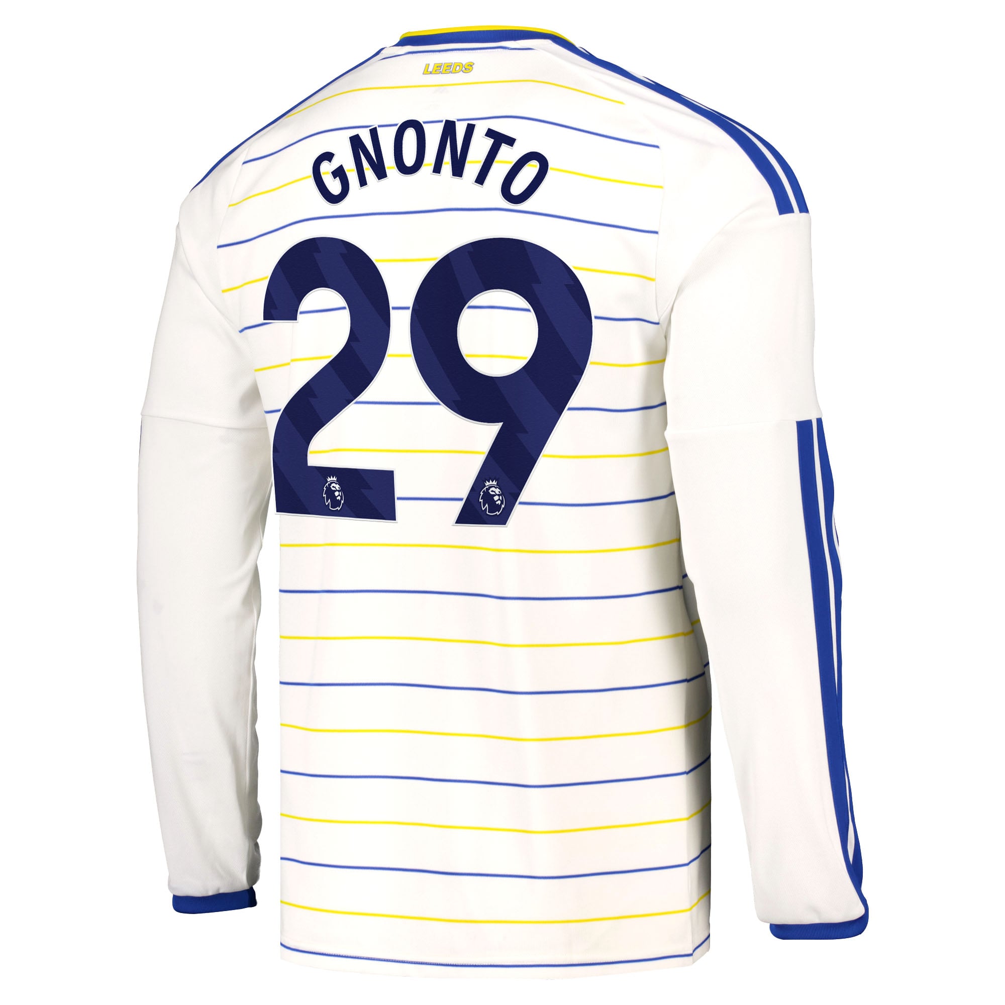 Leeds United adidas Home Shirt 2026-27 - Long Sleeve with Gnonto 29 printing, , rebel_hi-res
