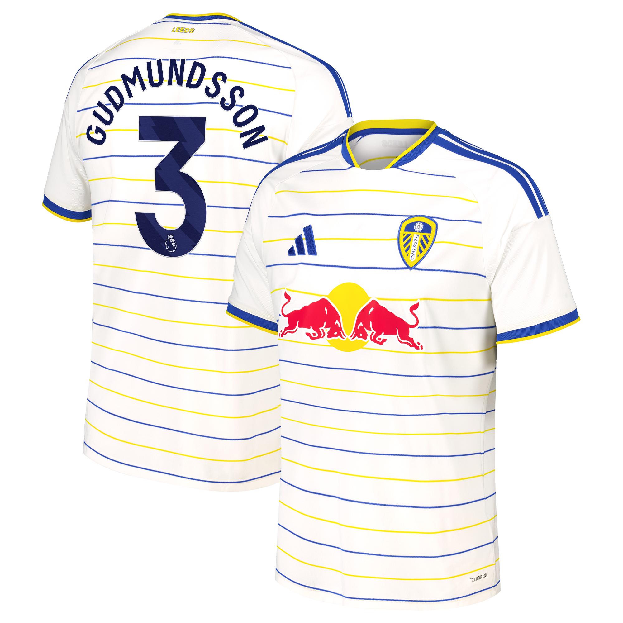 Leeds United adidas Home Shirt 2026-27 with Gudmundsson 3 printing, , rebel_hi-res