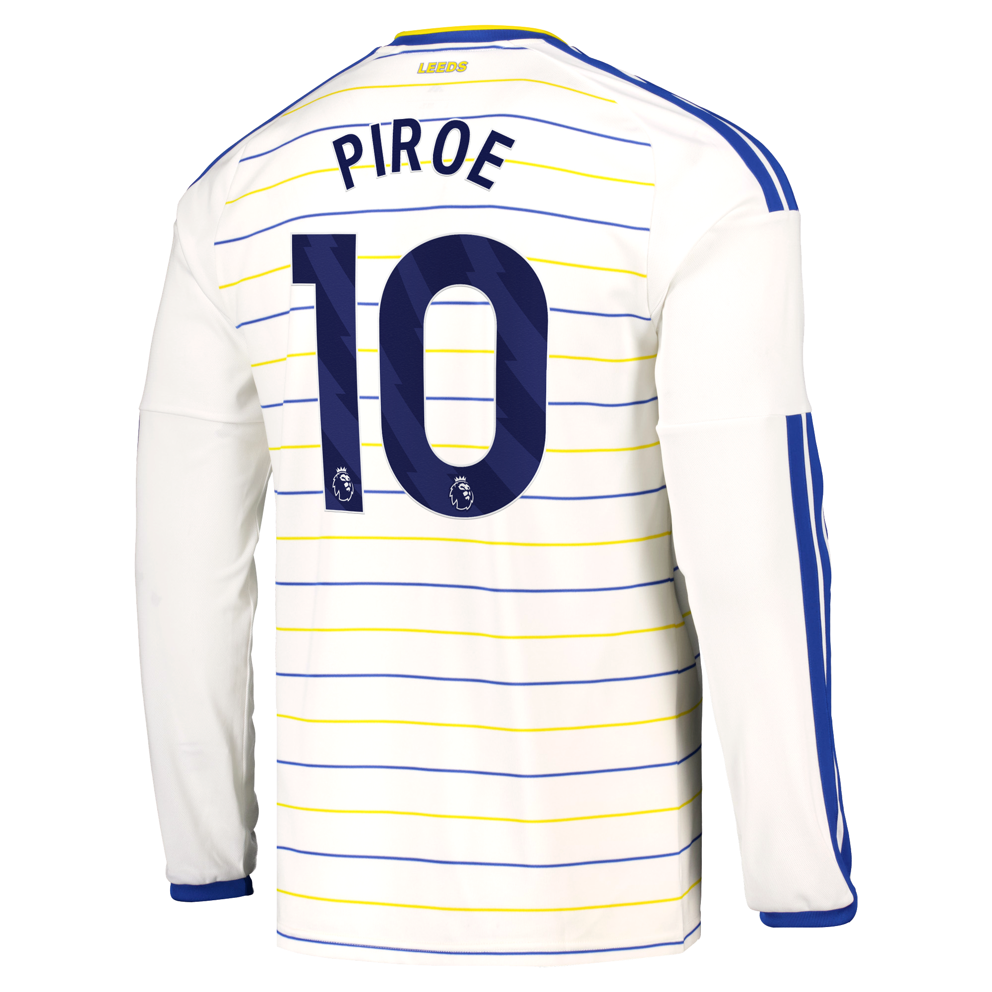 Leeds United adidas Home Shirt 2026-27 - Long Sleeve with Piroe 10 printing, , rebel_hi-res