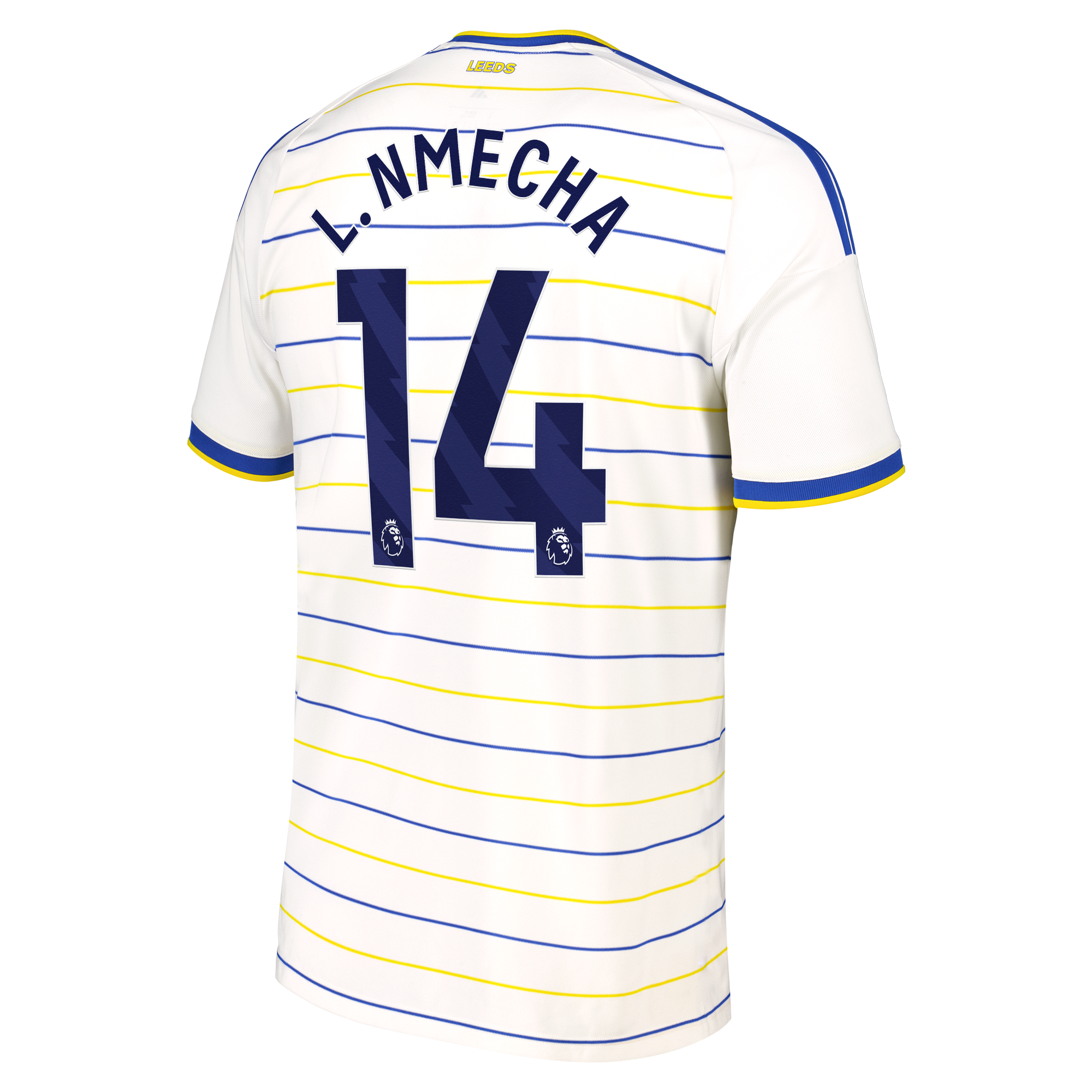 Leeds United adidas Home Shirt 2026-27 with L. Nmecha 14 printing, , rebel_hi-res