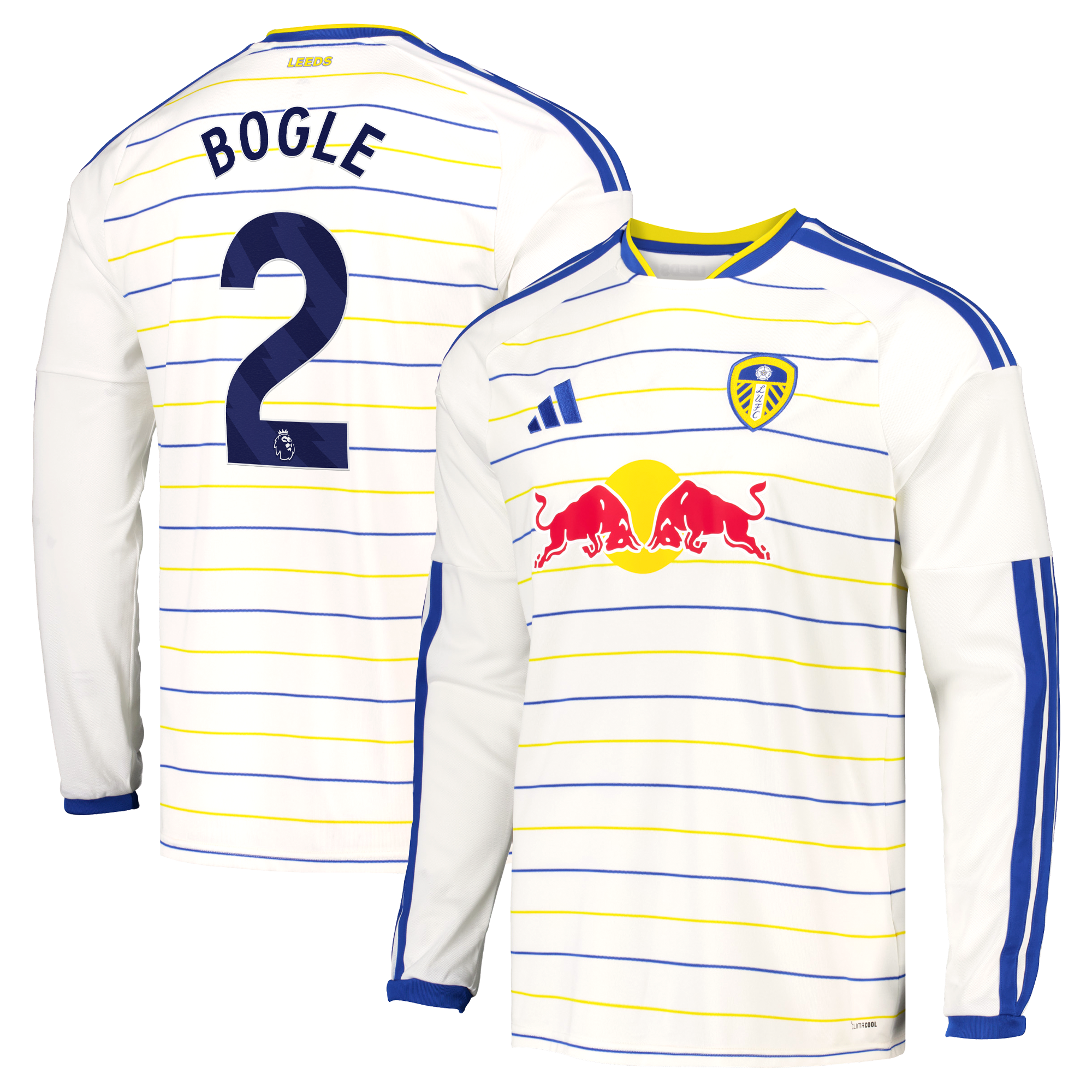 Leeds United adidas Home Shirt 2026-27 - Long Sleeve with Bogle 2 printing, , rebel_hi-res
