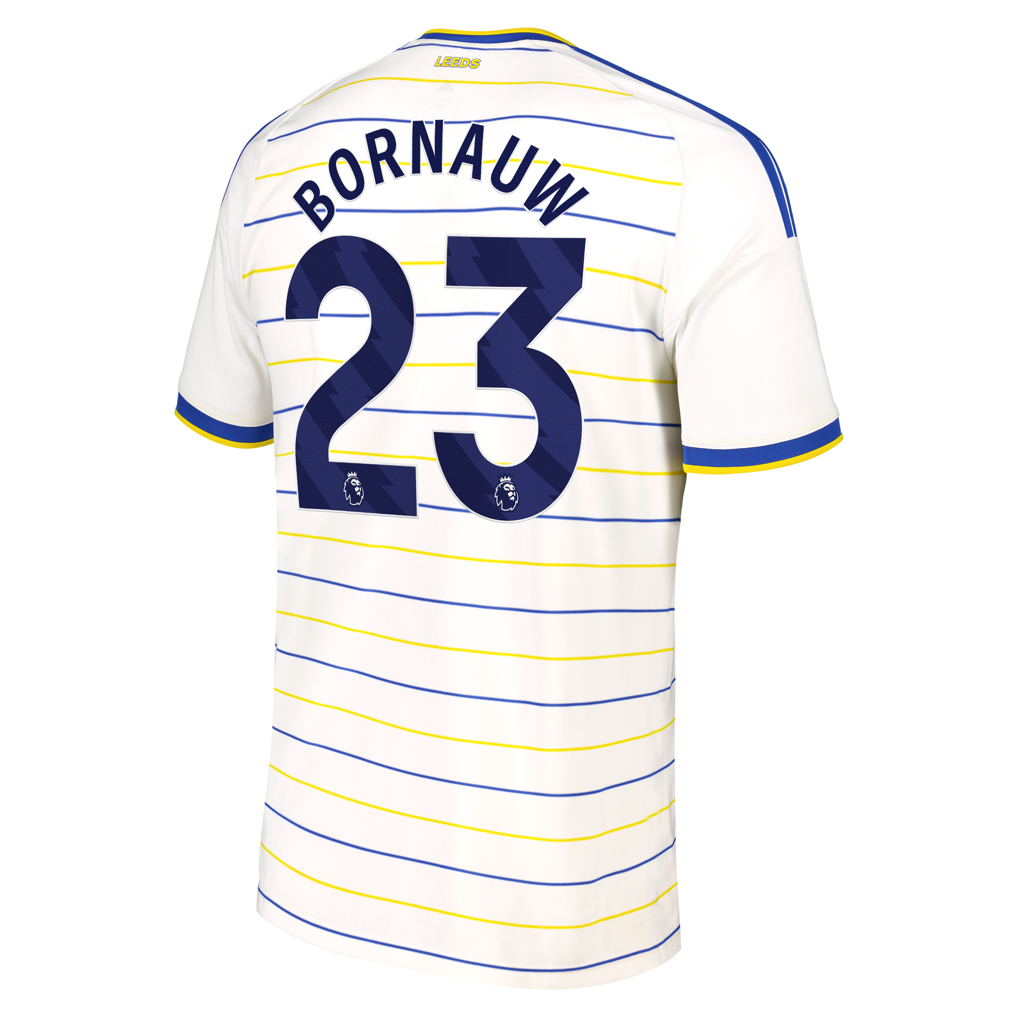 Leeds United adidas Home Shirt 2026-27 with Bornauw 23 printing, , rebel_hi-res