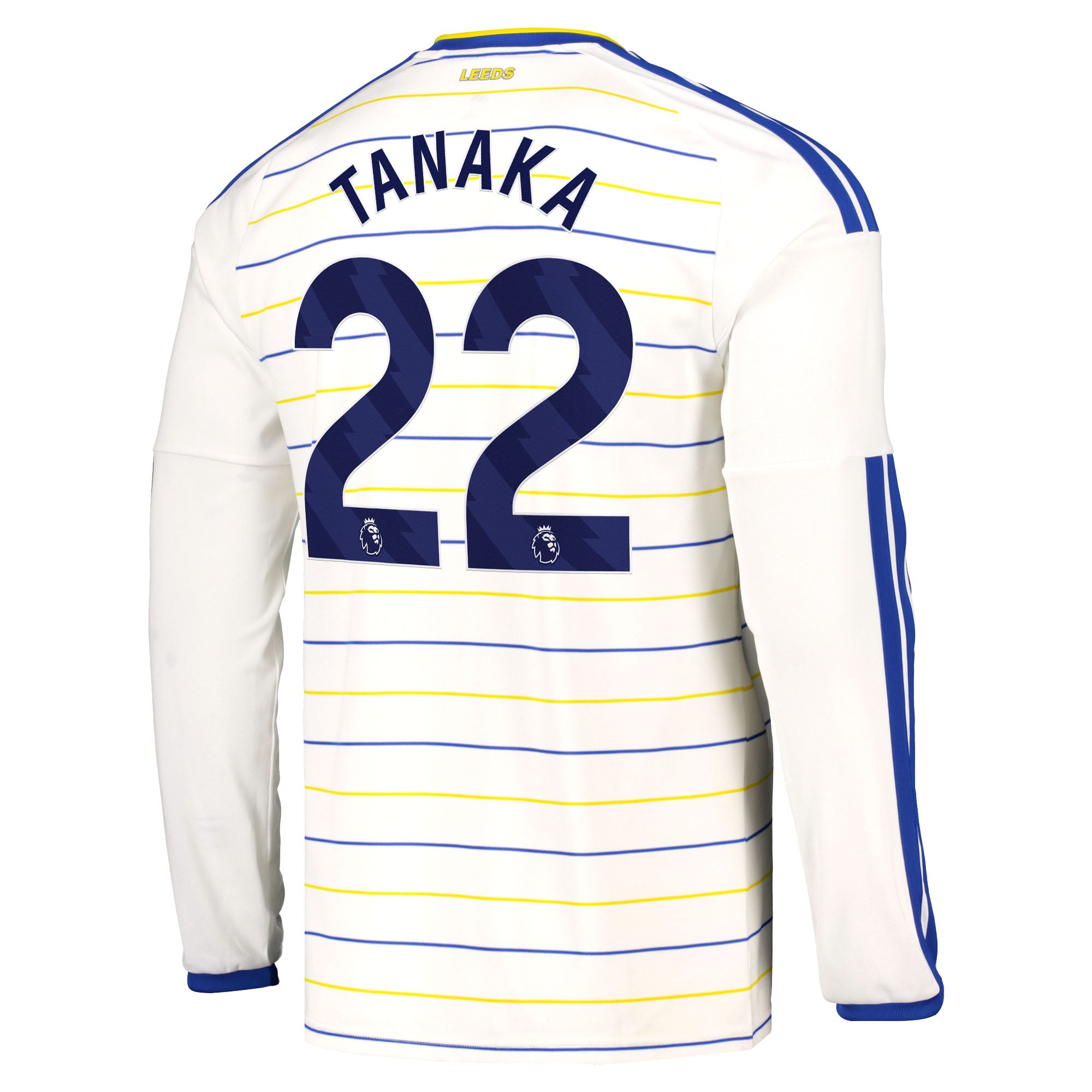 Leeds United adidas Home Shirt 2026-27 - Long Sleeve with Tanaka 22 printing, , rebel_hi-res