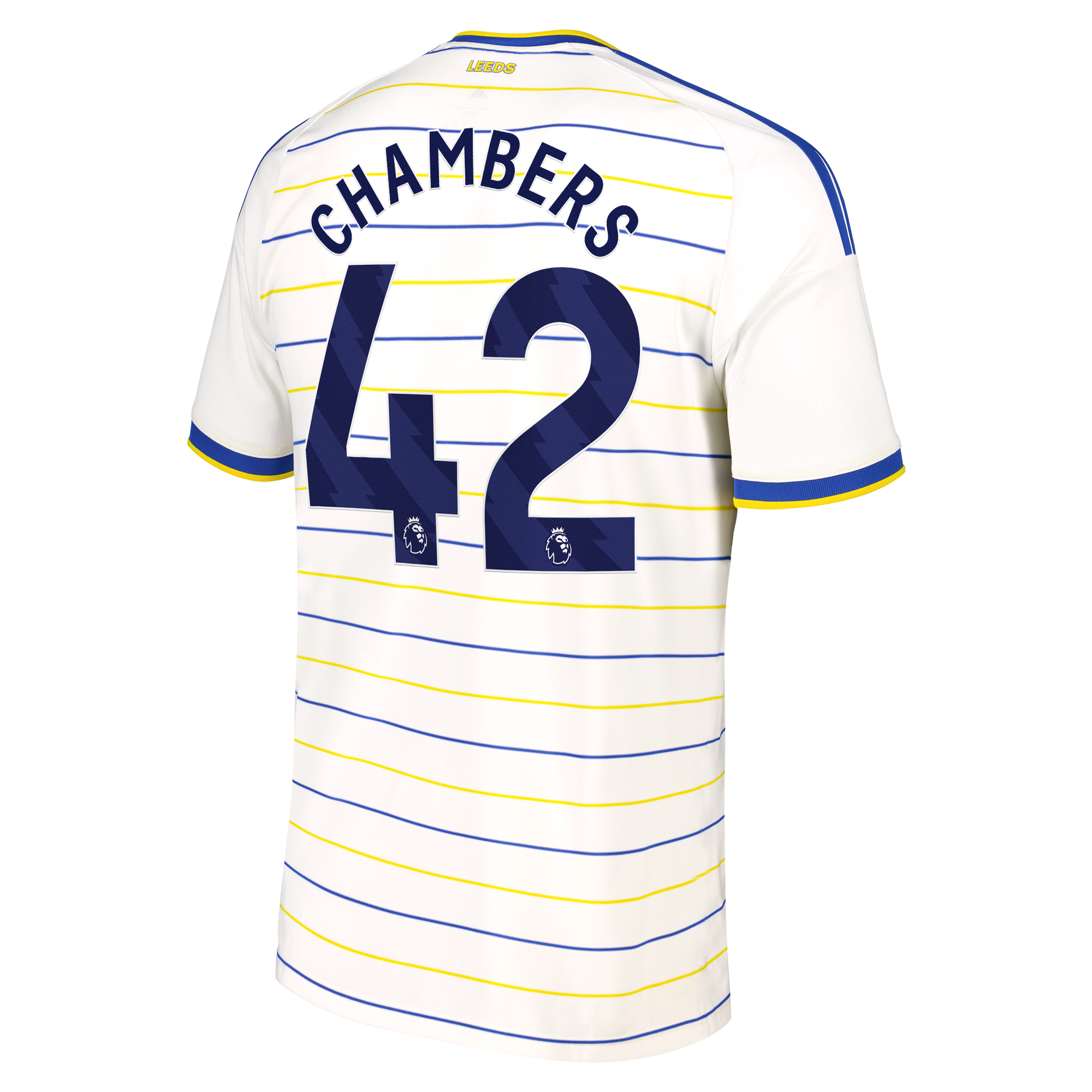 Leeds United adidas Home Shirt 2026-27 with Chambers 42 printing, , rebel_hi-res