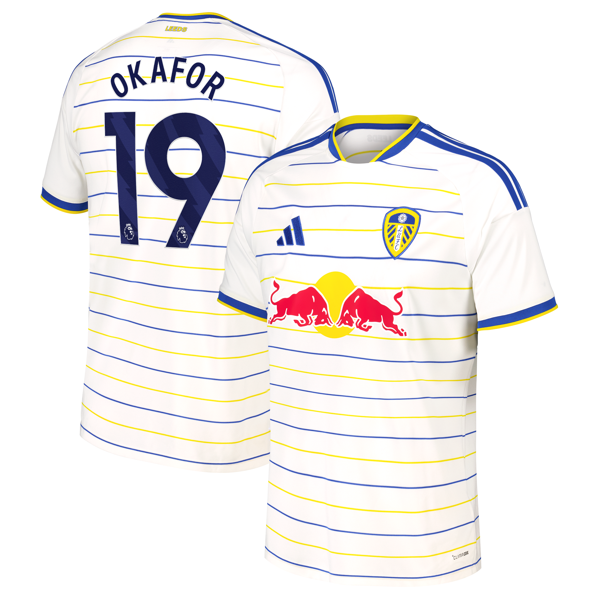 Leeds United adidas Home Shirt 2026-27 with Okafor 19 printing, , rebel_hi-res