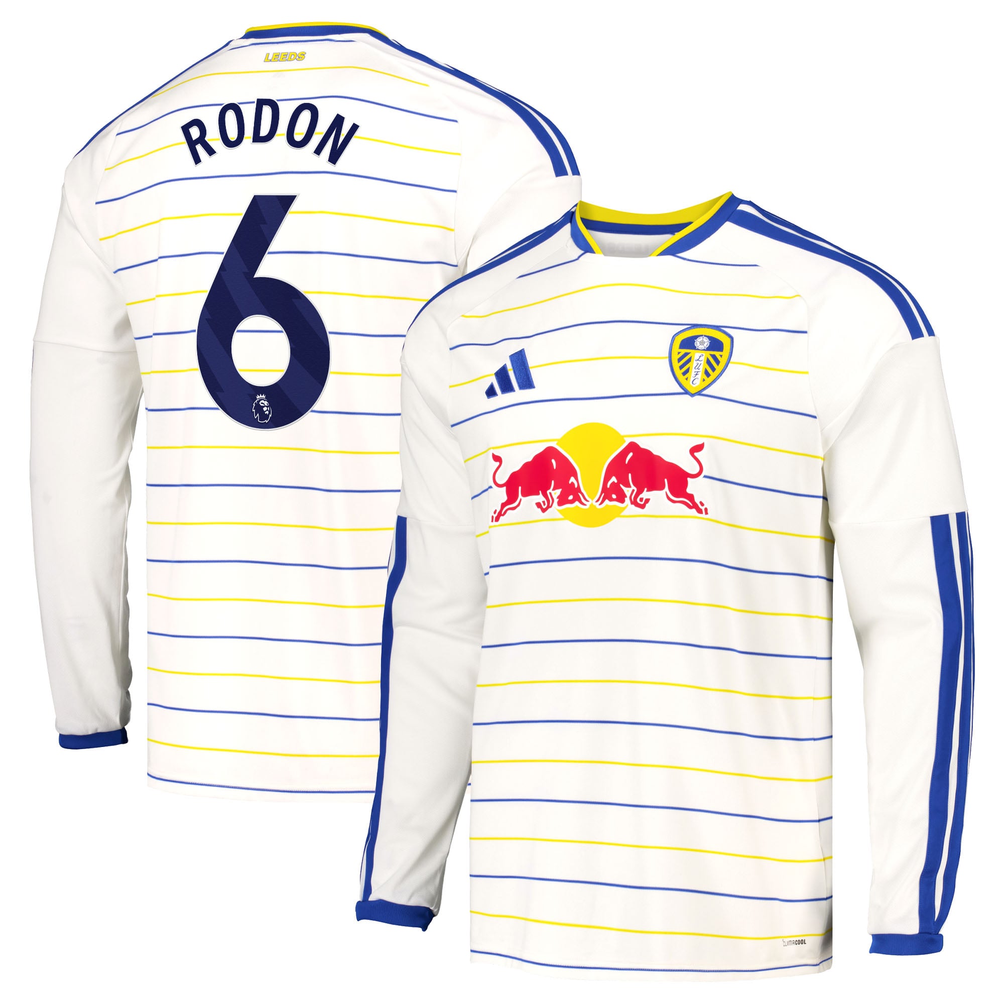 Leeds United adidas Home Shirt 2026-27 - Long Sleeve with Rodon 6 printing, , rebel_hi-res