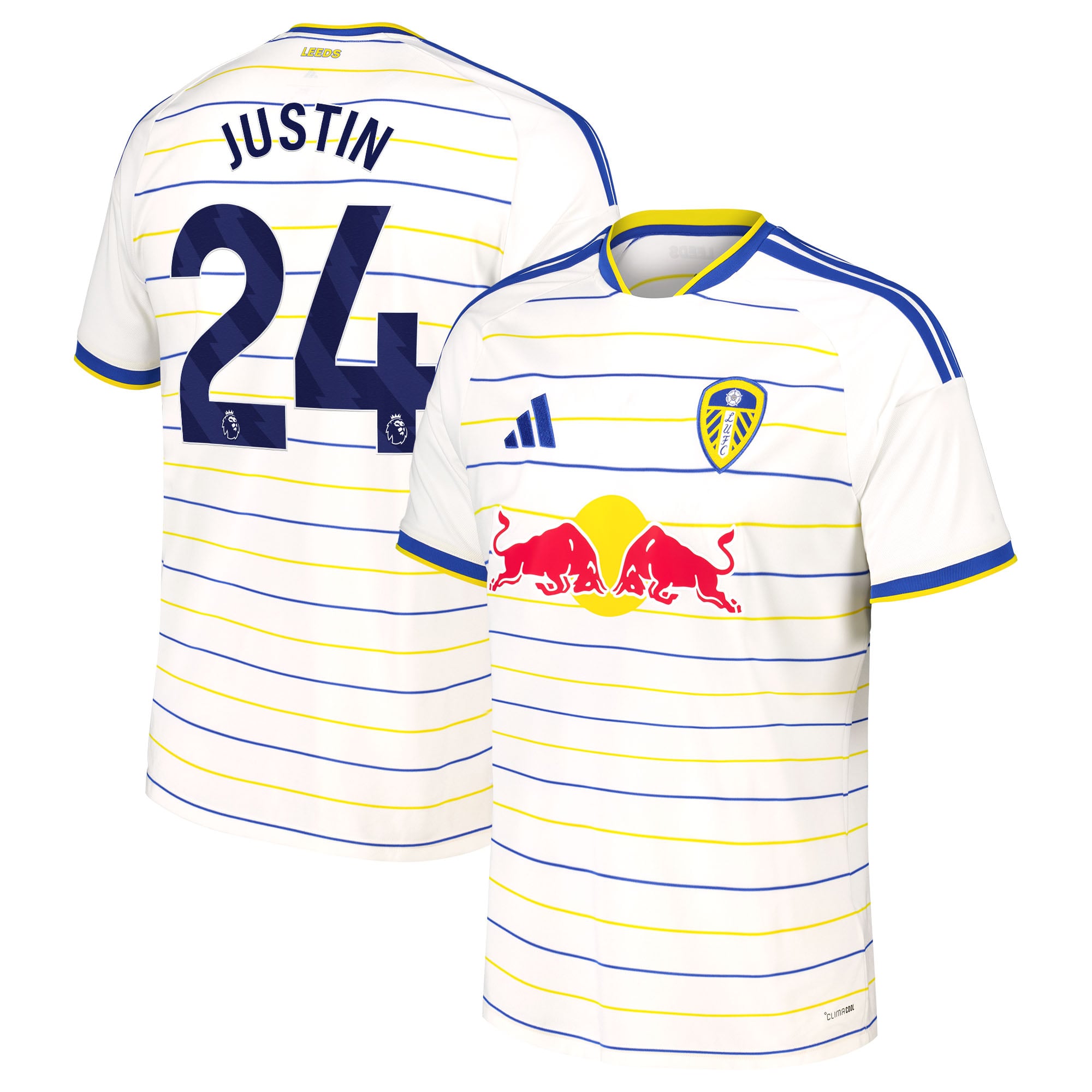 Leeds United adidas Home Shirt 2026-27 with Justin 24 printing, , rebel_hi-res