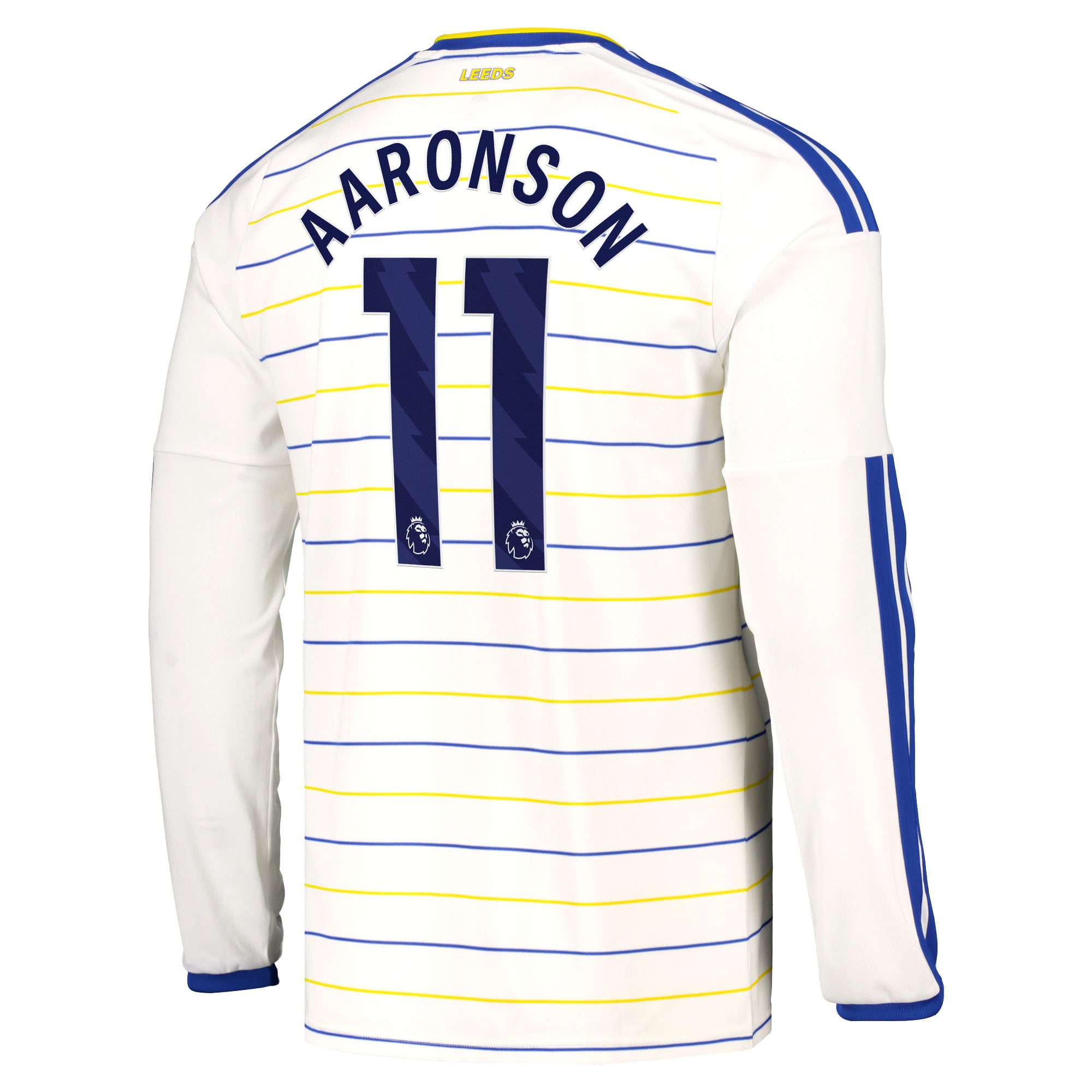 Leeds United adidas Home Shirt 2026-27 - Long Sleeve with Aaronson 11 printing, , rebel_hi-res