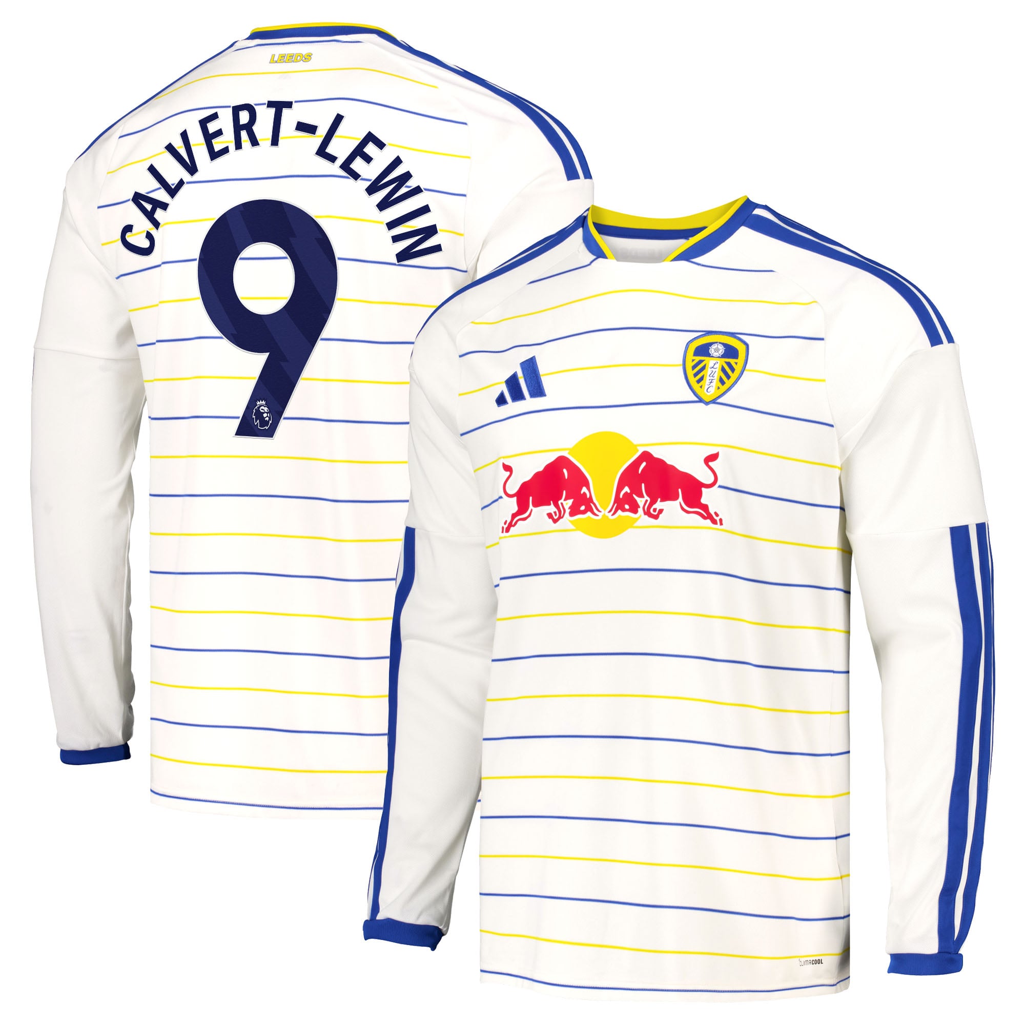 Leeds United adidas Home Shirt 2026-27 - Long Sleeve with Calvert-Lewin 9 printing, , rebel_hi-res