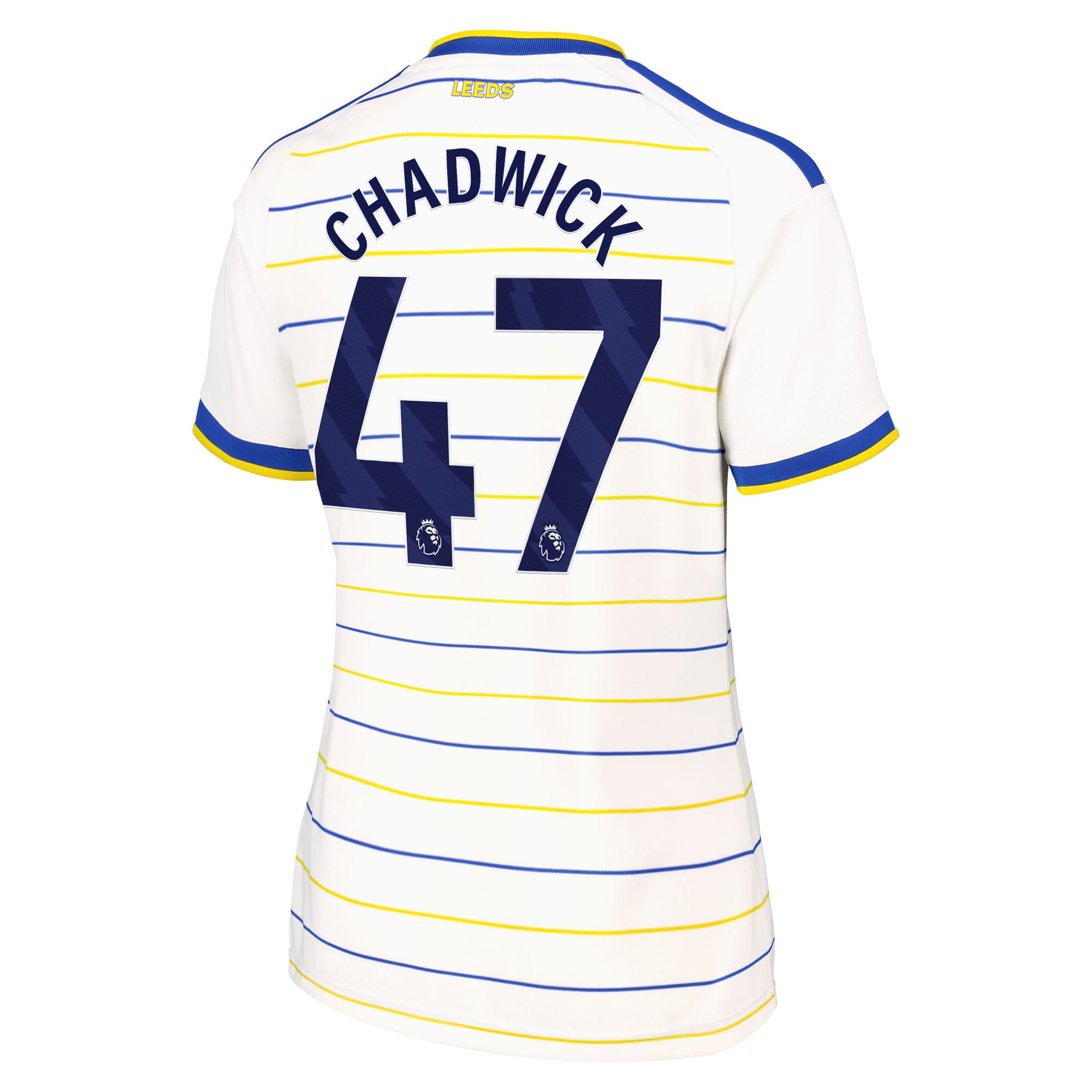 Leeds United adidas Home Shirt 2026-27 - Womens with Chadwick 47 printing, , rebel_hi-res
