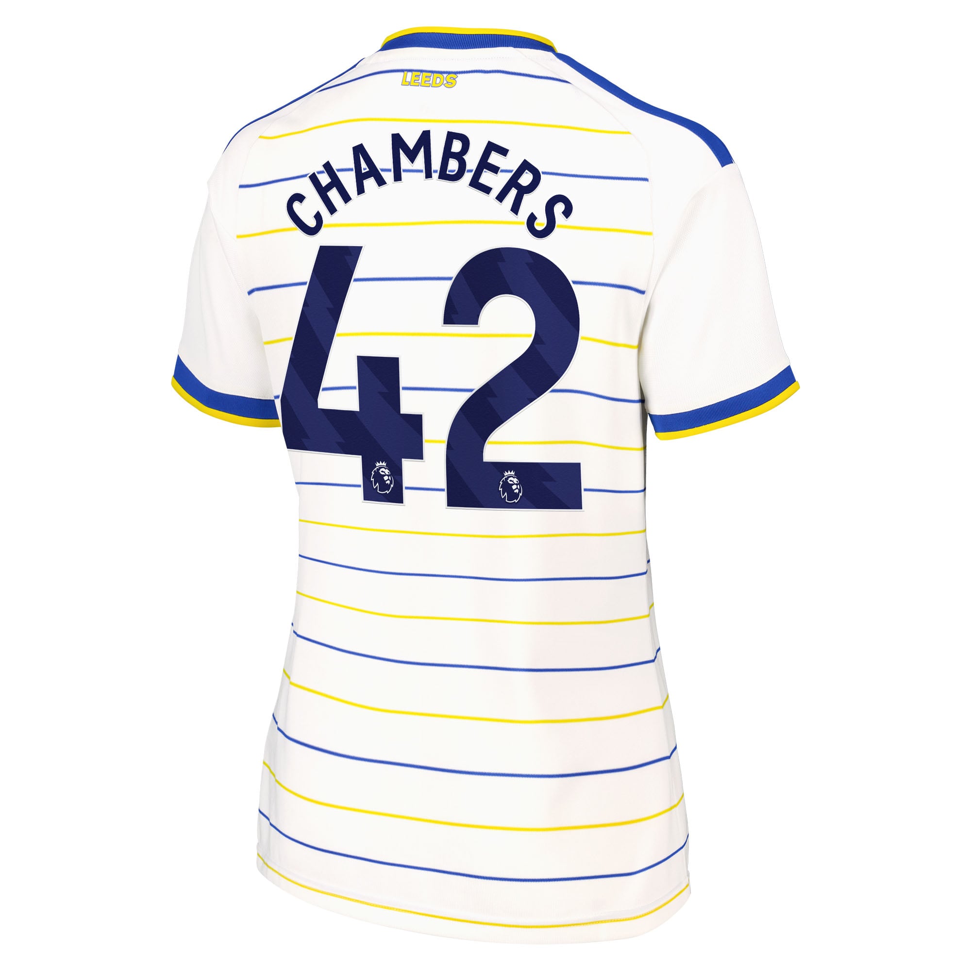 Leeds United adidas Home Shirt 2026-27 - Womens with Chambers 42 printing, , rebel_hi-res