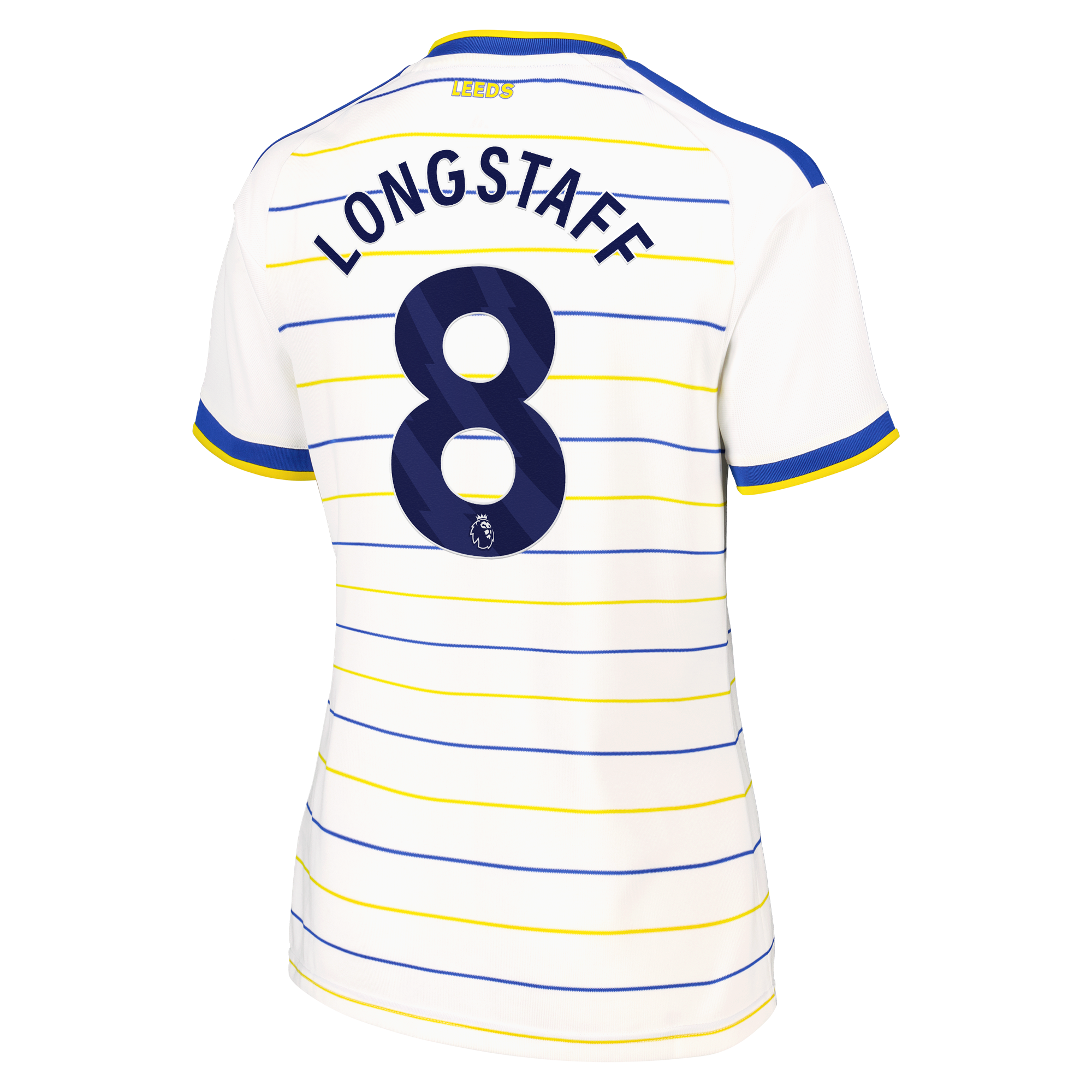 Leeds United adidas Home Shirt 2026-27 - Womens with Longstaff 8 printing, , rebel_hi-res