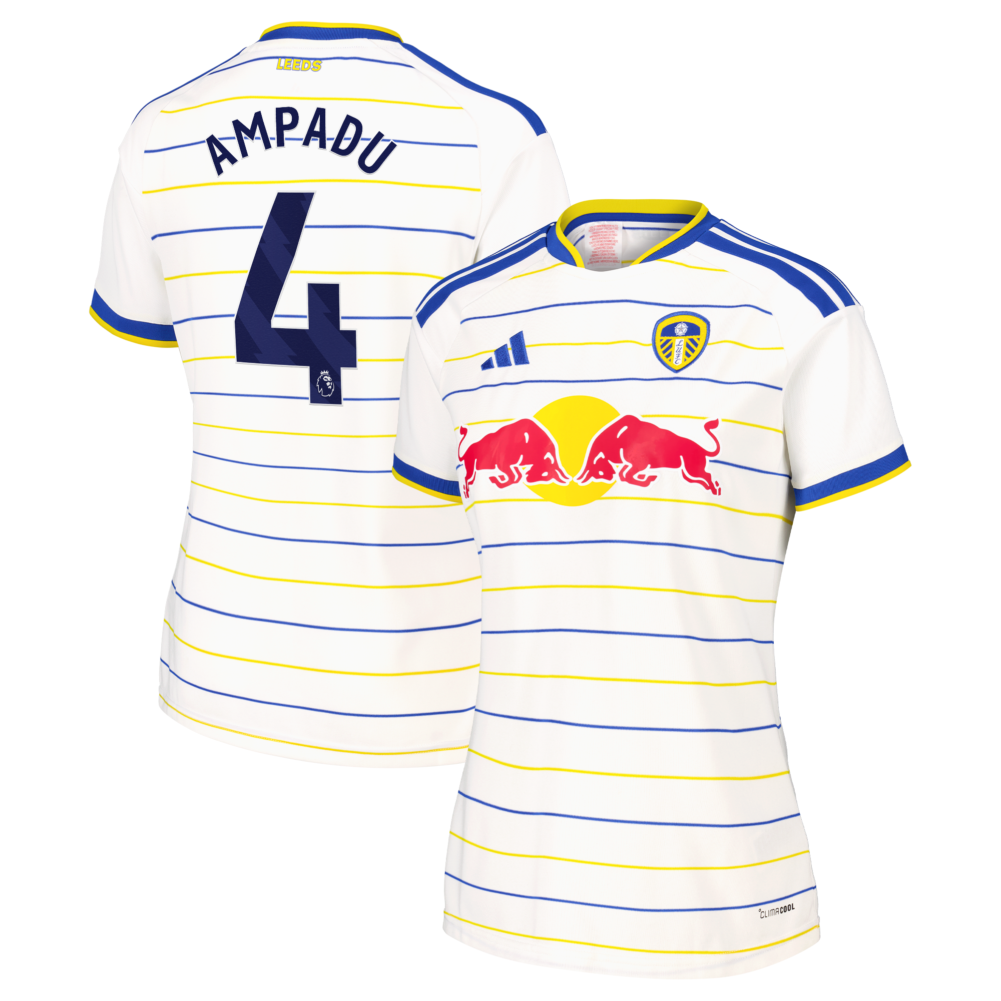 Leeds United adidas Home Shirt 2026-27 - Womens with Ampadu 4 printing, , rebel_hi-res