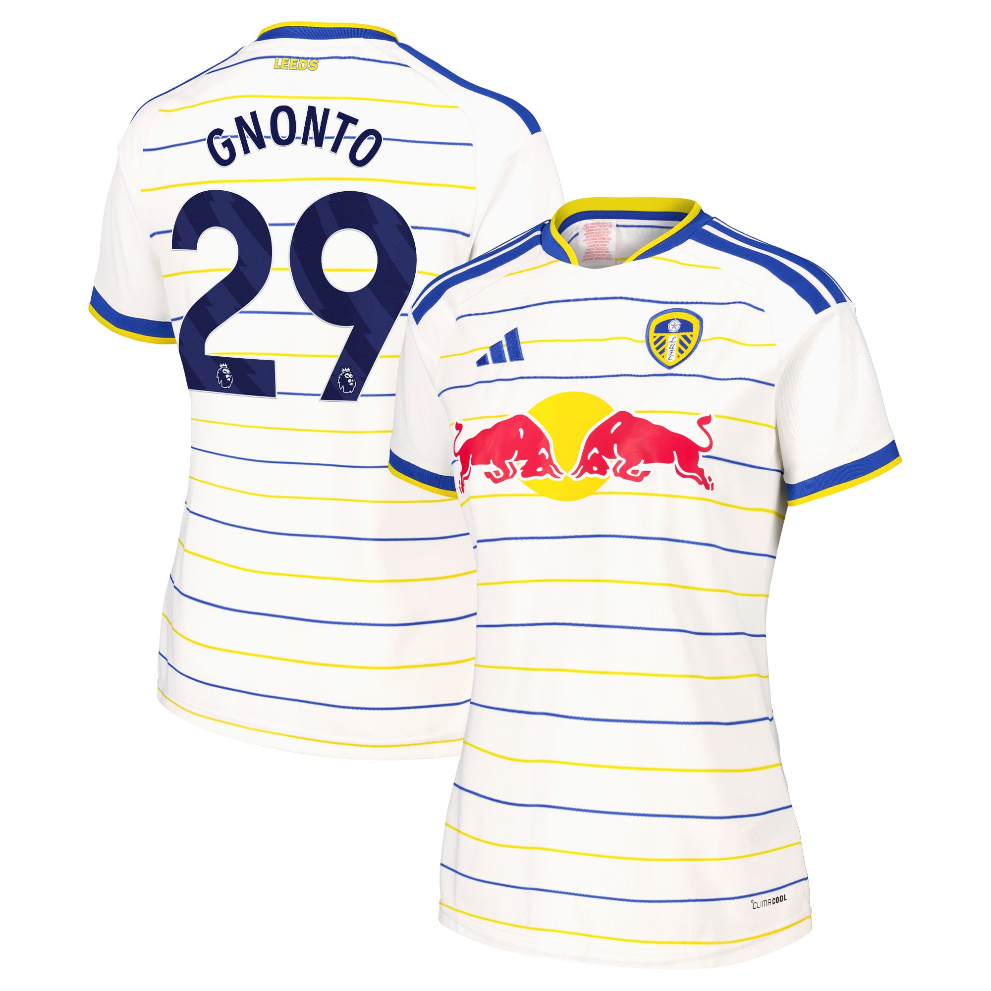 Leeds United adidas Home Shirt 2026-27 - Womens with Gnonto 29 printing, , rebel_hi-res