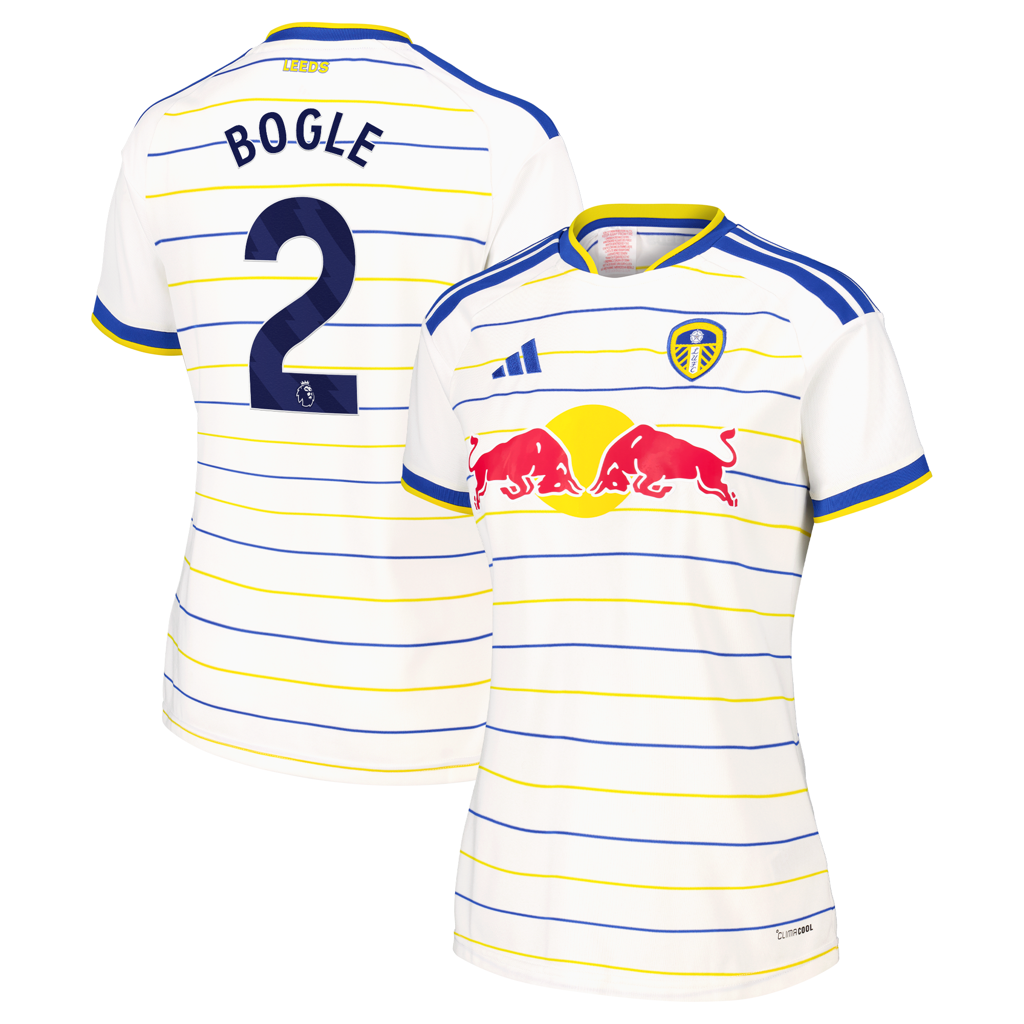Leeds United adidas Home Shirt 2026-27 - Womens with Bogle 2 printing, , rebel_hi-res