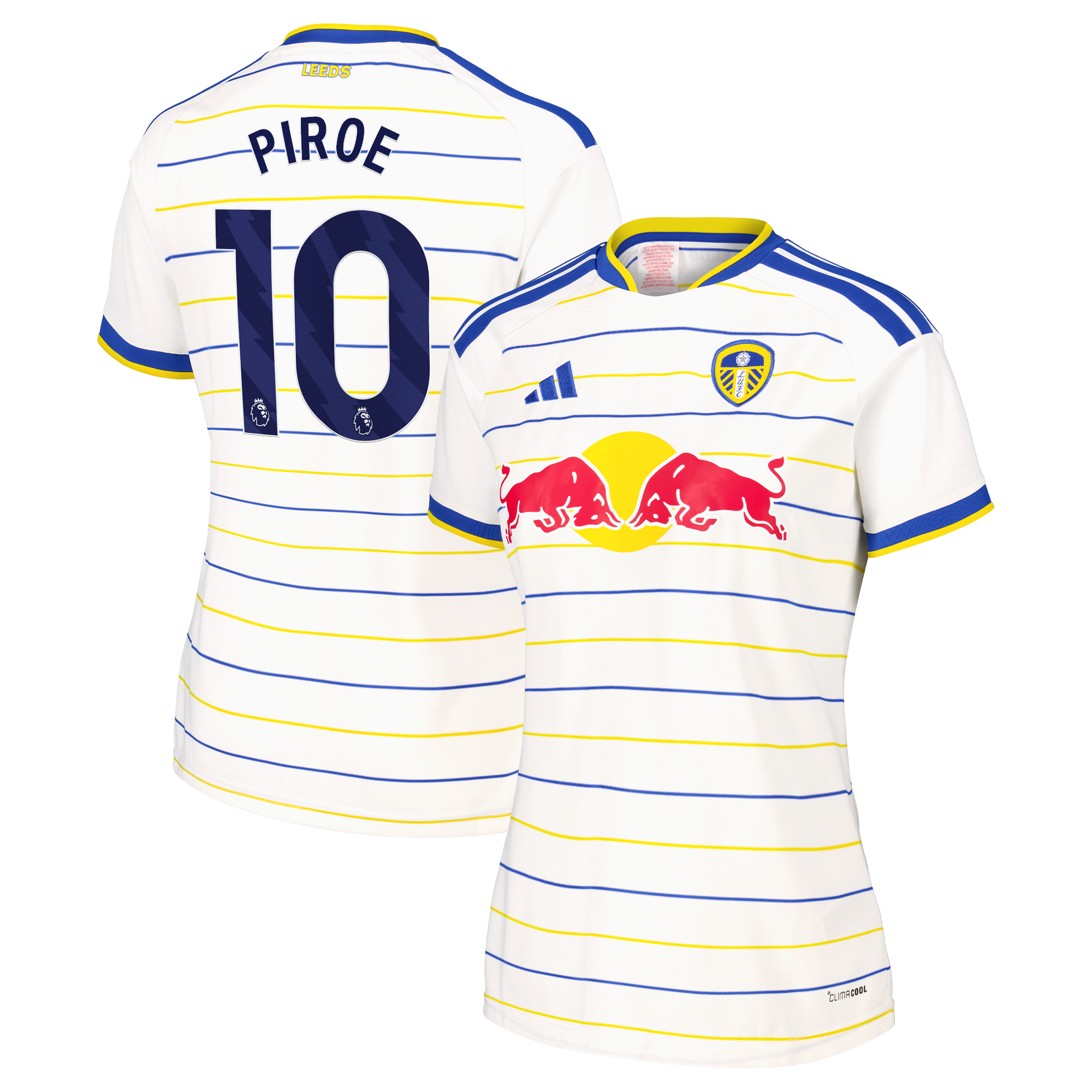 Leeds United adidas Home Shirt 2026-27 - Womens with Piroe 10 printing, , rebel_hi-res