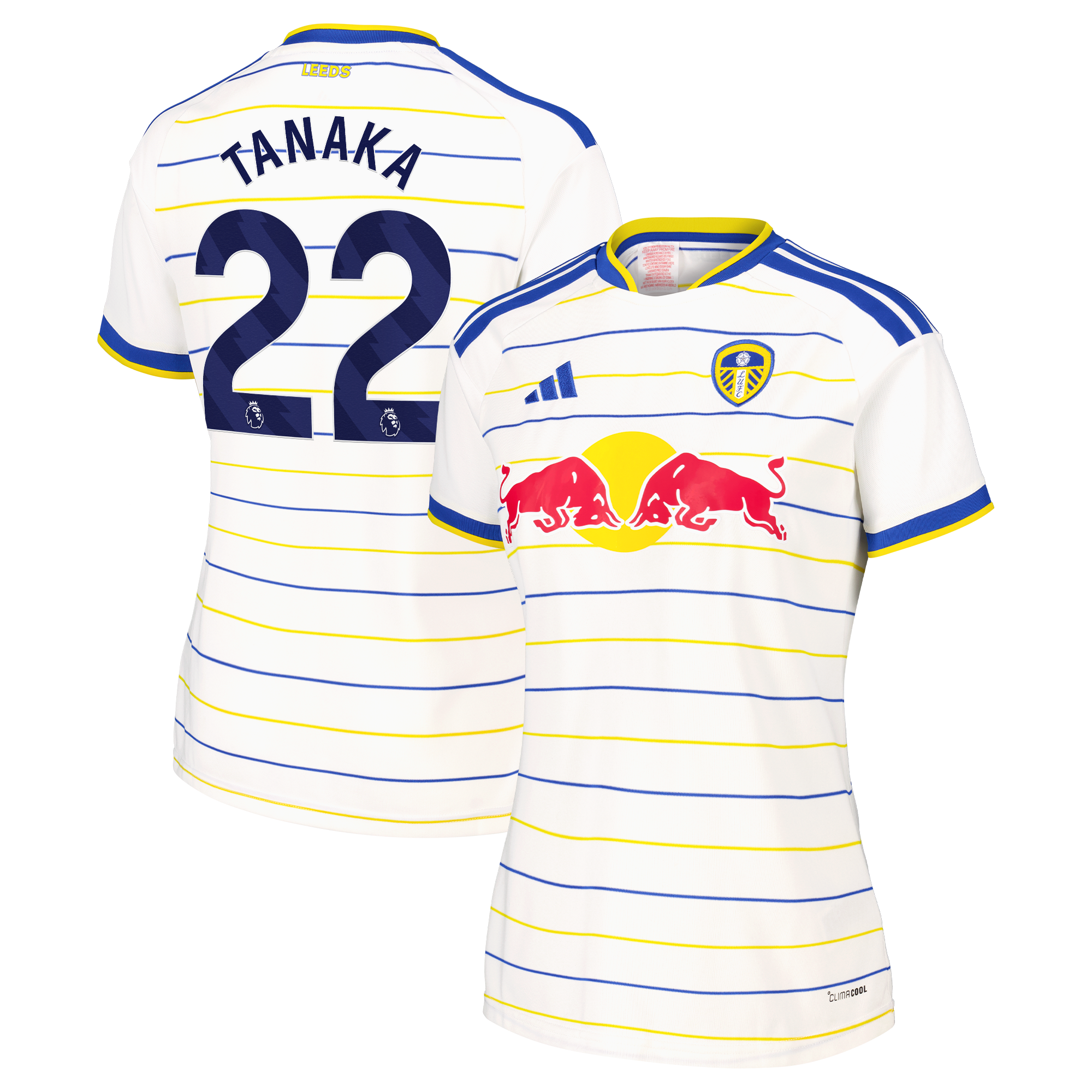 Leeds United adidas Home Shirt 2026-27 - Womens with Tanaka 22 printing, , rebel_hi-res