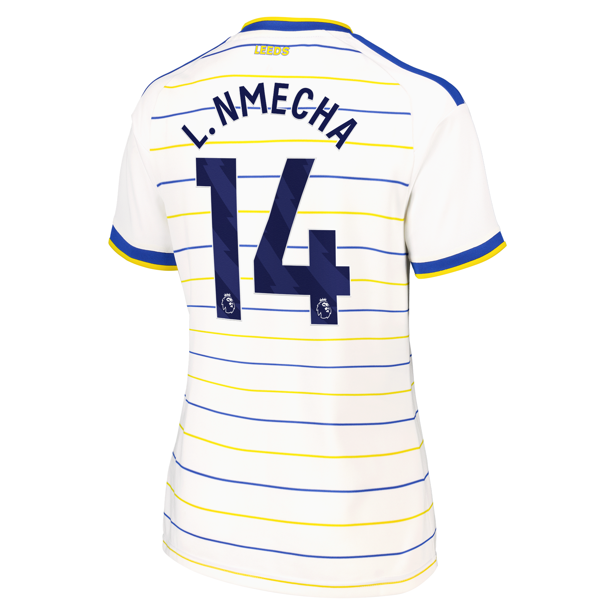 Leeds United adidas Home Shirt 2026-27 - Womens with L. Nmecha 14 printing, , rebel_hi-res