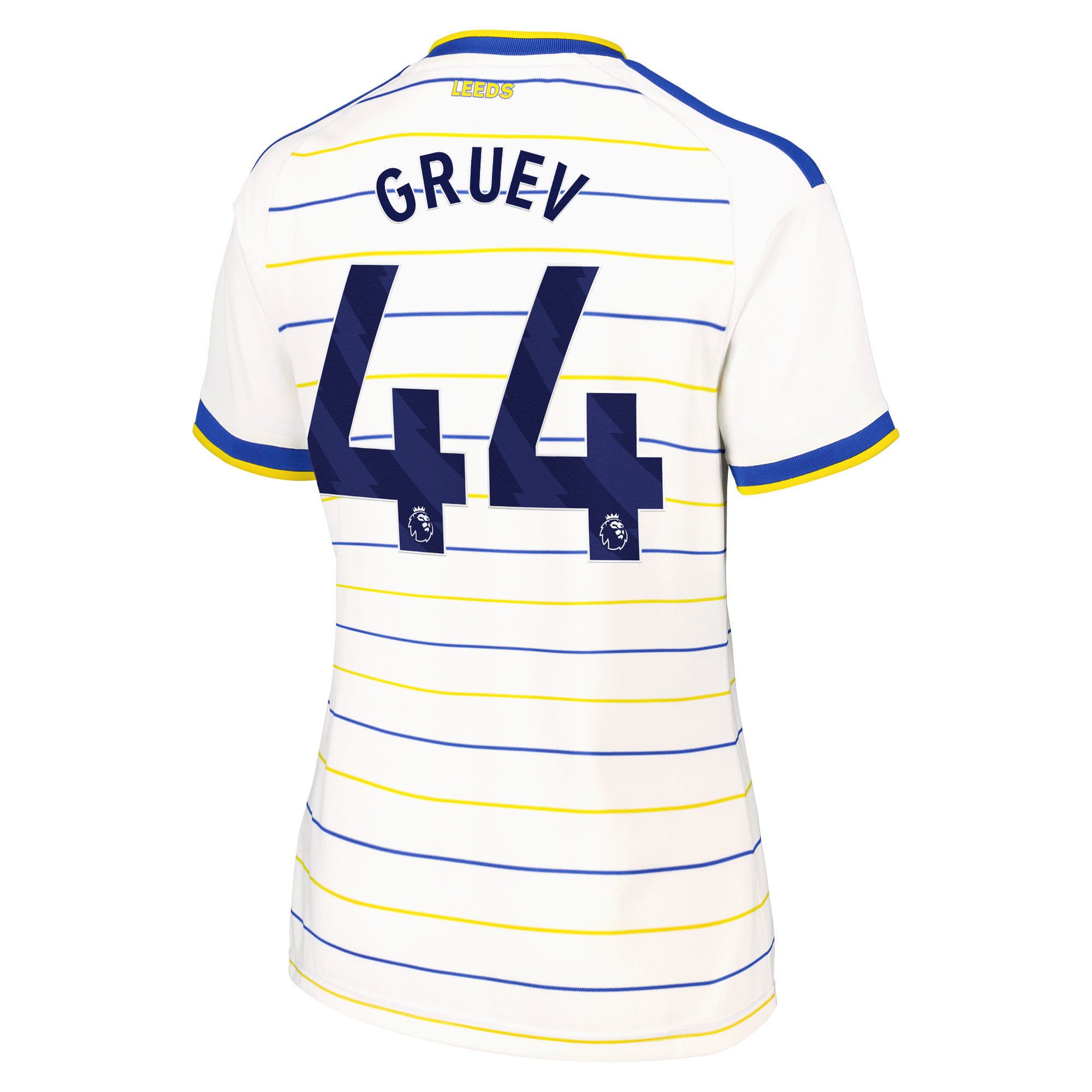 Leeds United adidas Home Shirt 2026-27 - Womens with Gruev 44 printing, , rebel_hi-res