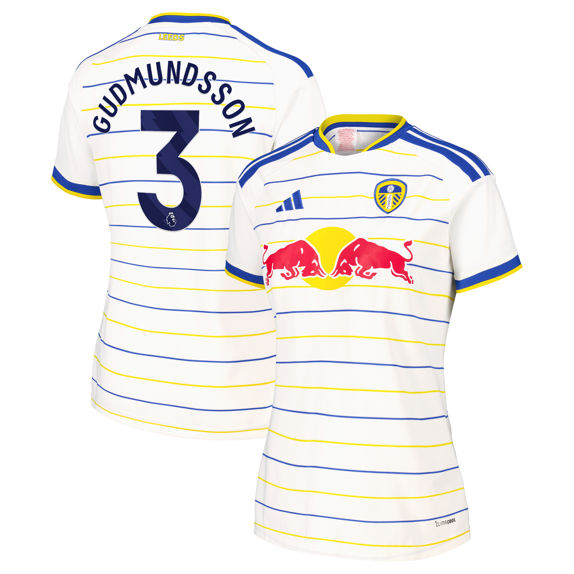 Leeds United adidas Home Shirt 2026-27 - Womens with Gudmundsson 3 printing, , rebel_hi-res