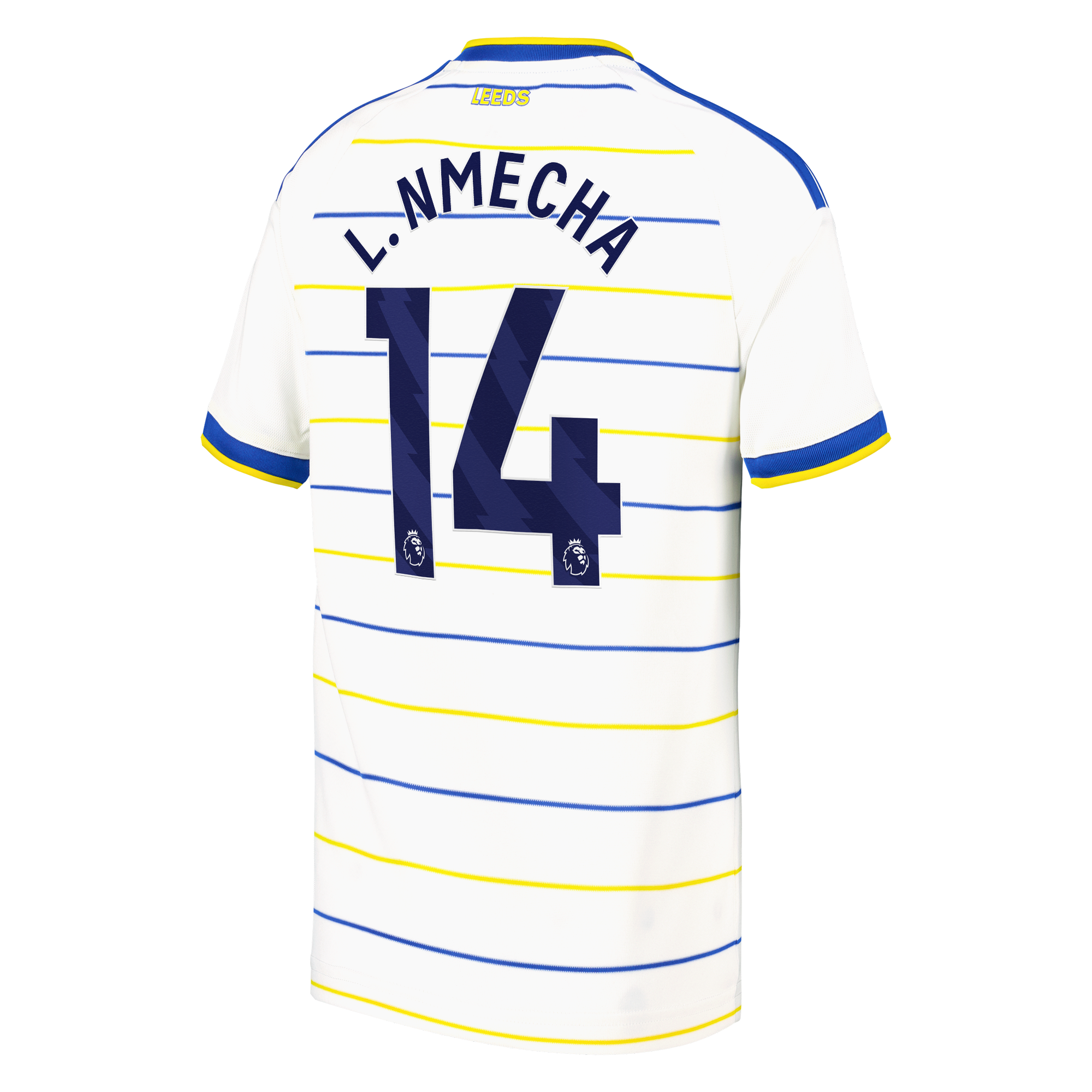 Leeds United adidas Home Shirt 2026-27 - Kids with L. Nmecha 14 printing, , rebel_hi-res
