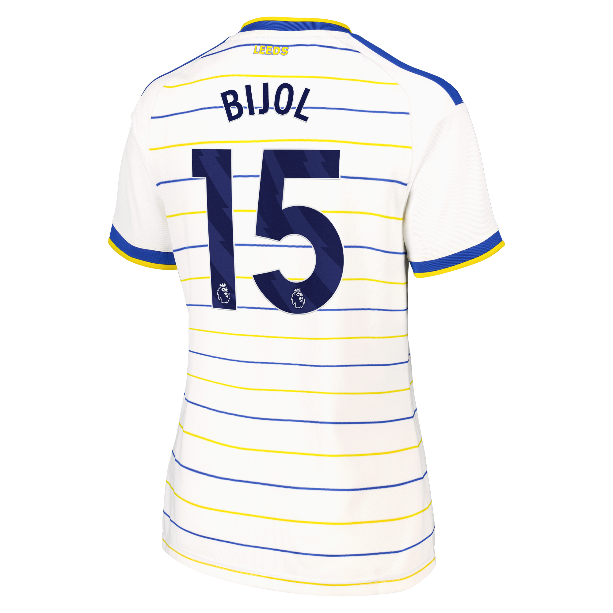Leeds United adidas Home Shirt 2026-27 - Womens with Bijol 15 printing, , rebel_hi-res
