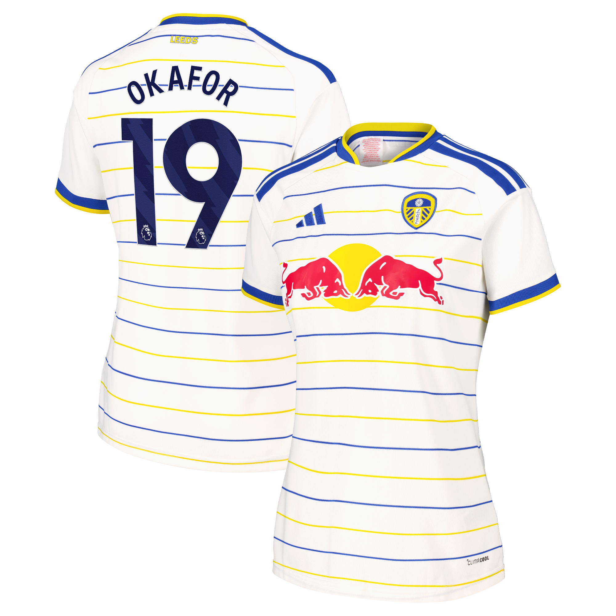 Leeds United adidas Home Shirt 2026-27 - Womens with Okafor 19 printing, , rebel_hi-res