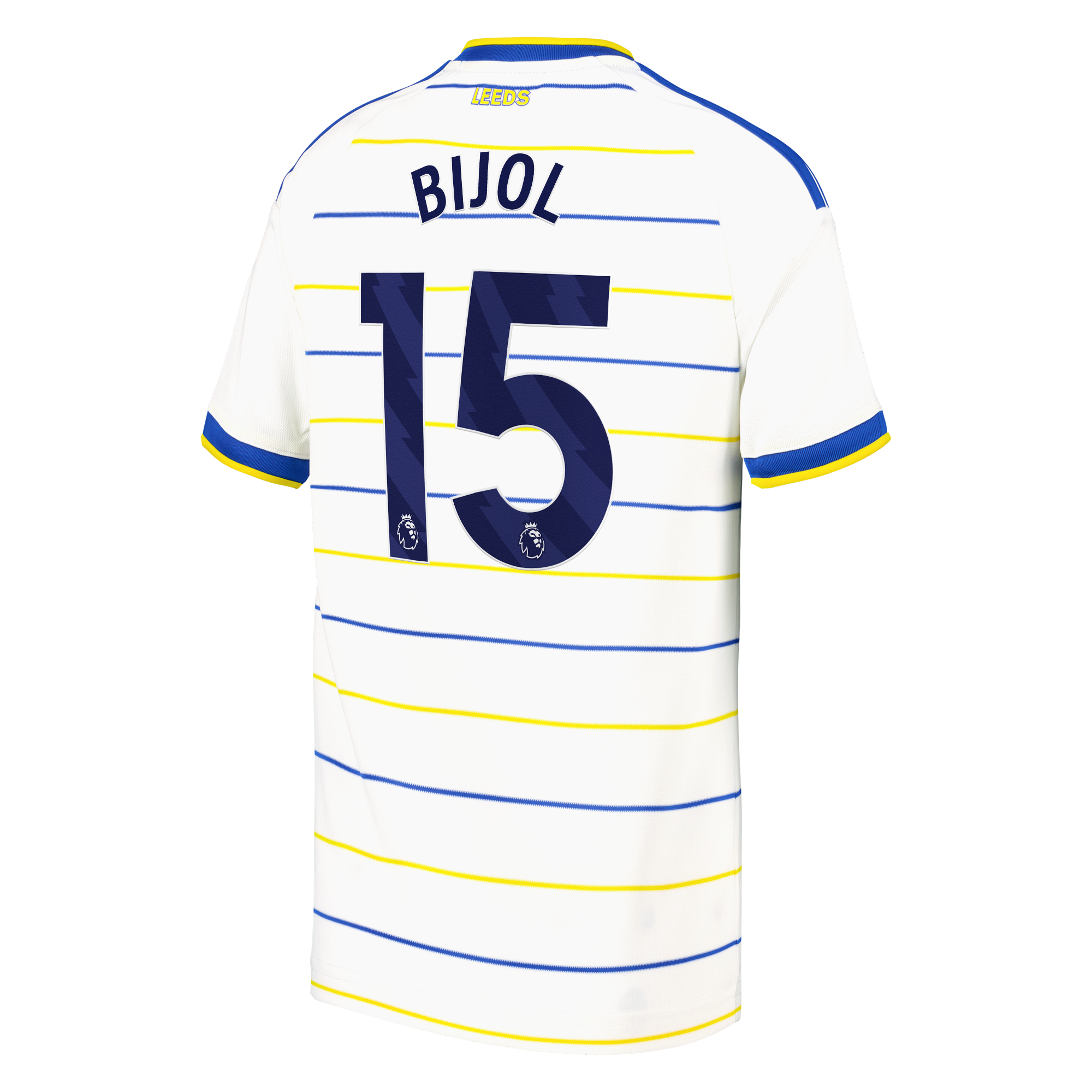 Leeds United adidas Home Shirt 2026-27 - Kids with Bijol 15 printing, , rebel_hi-res