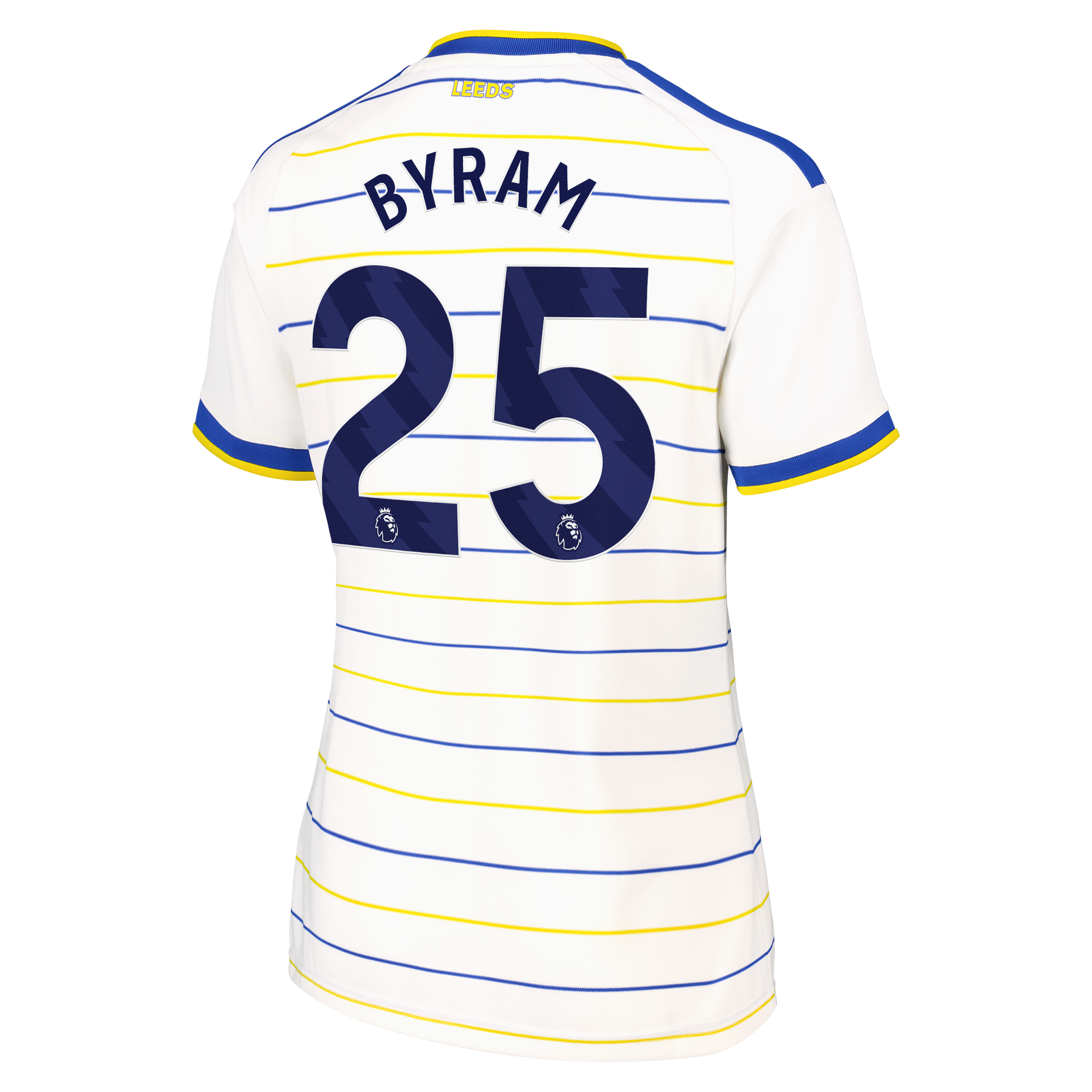 Leeds United adidas Home Shirt 2026-27 - Womens with Byram 25 printing, , rebel_hi-res