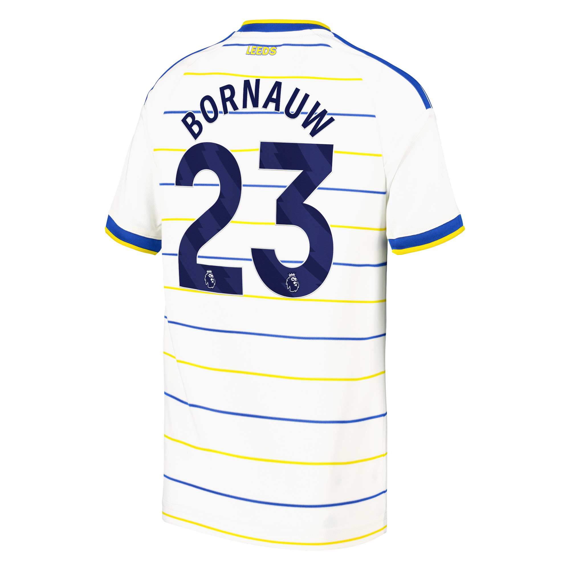 Leeds United adidas Home Shirt 2026-27 - Kids with Bornauw 23 printing, , rebel_hi-res