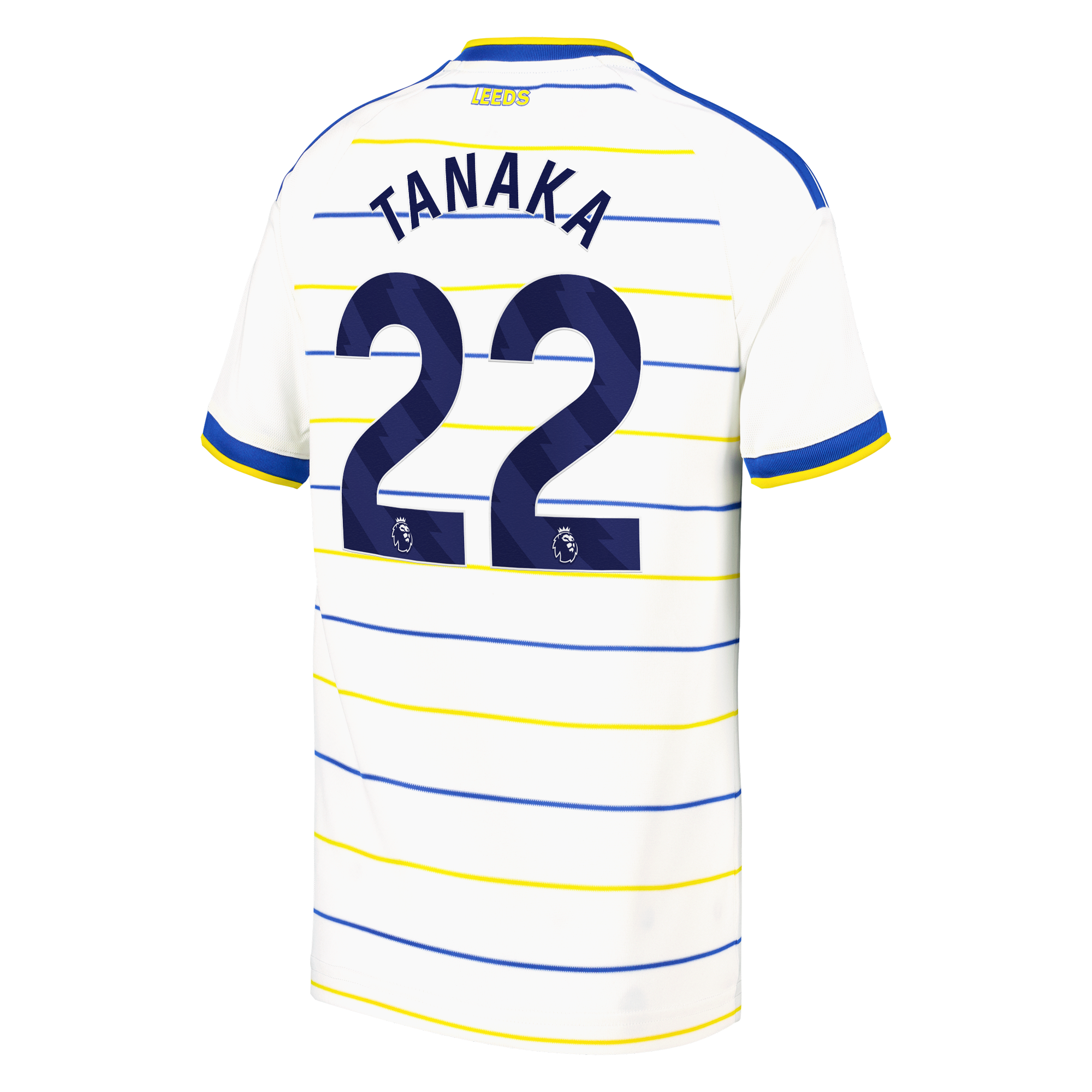 Leeds United adidas Home Shirt 2026-27 - Kids with Tanaka 22 printing, , rebel_hi-res