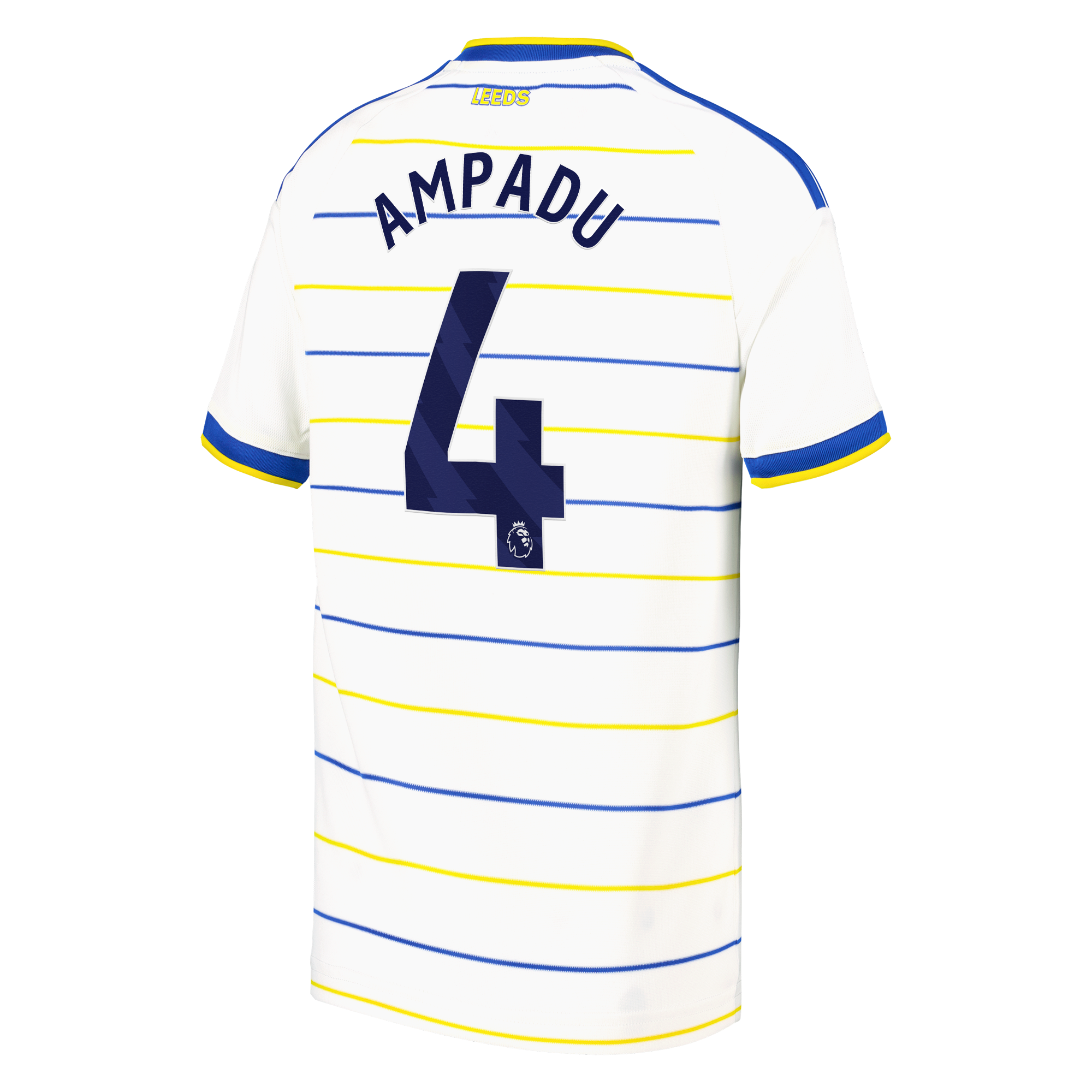 Leeds United adidas Home Shirt 2026-27 - Kids with Ampadu 4 printing, , rebel_hi-res