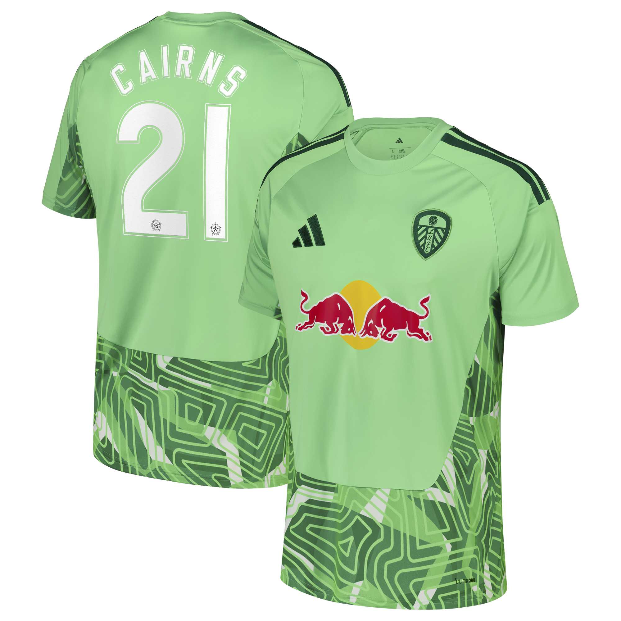 Leeds United adidas Goalkeeper Shirt 2026-27 with Cairns 21 Cup printing, , rebel_hi-res