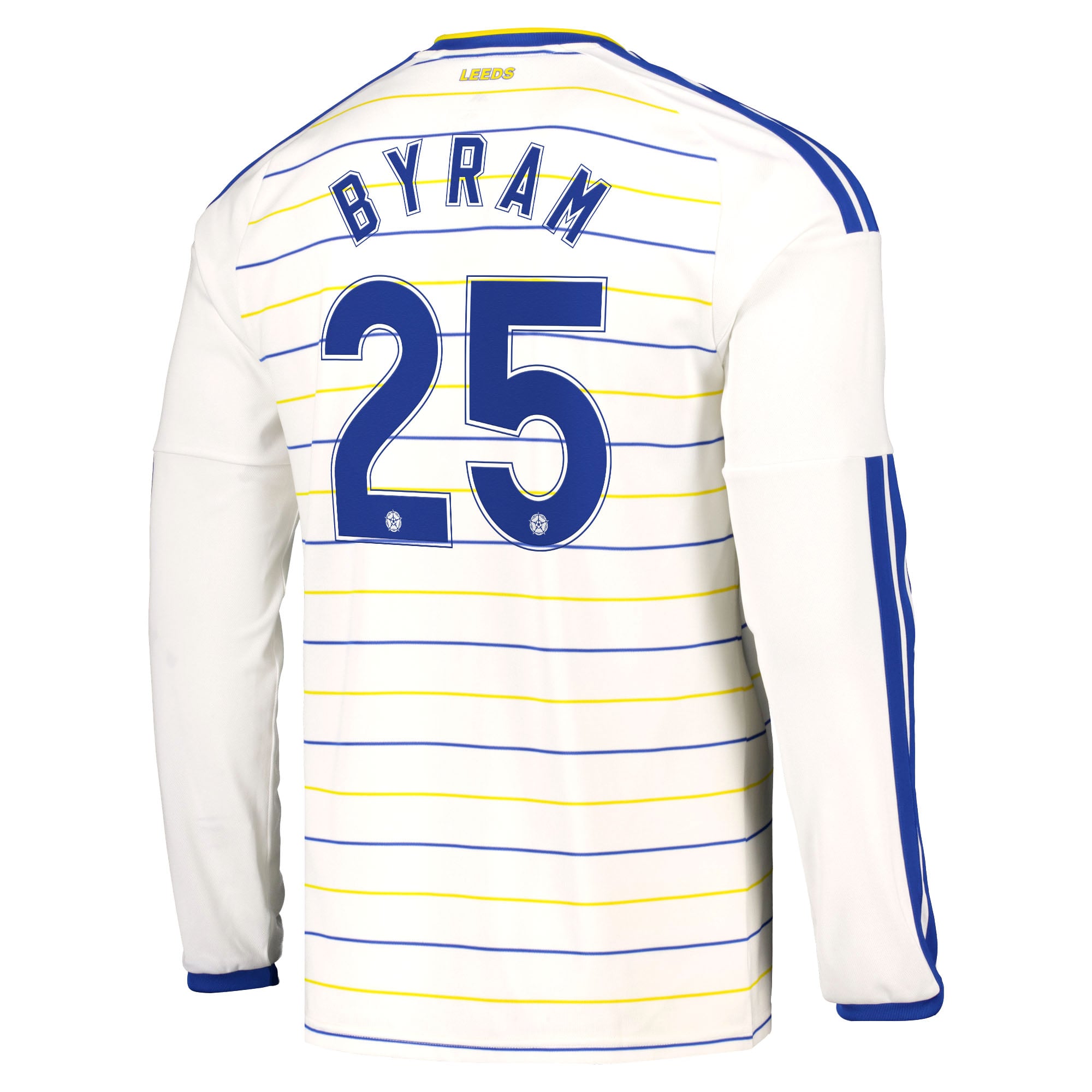 Leeds United adidas Home Shirt 2026-27 - Long Sleeve with Byram 25 Cup printing, , rebel_hi-res