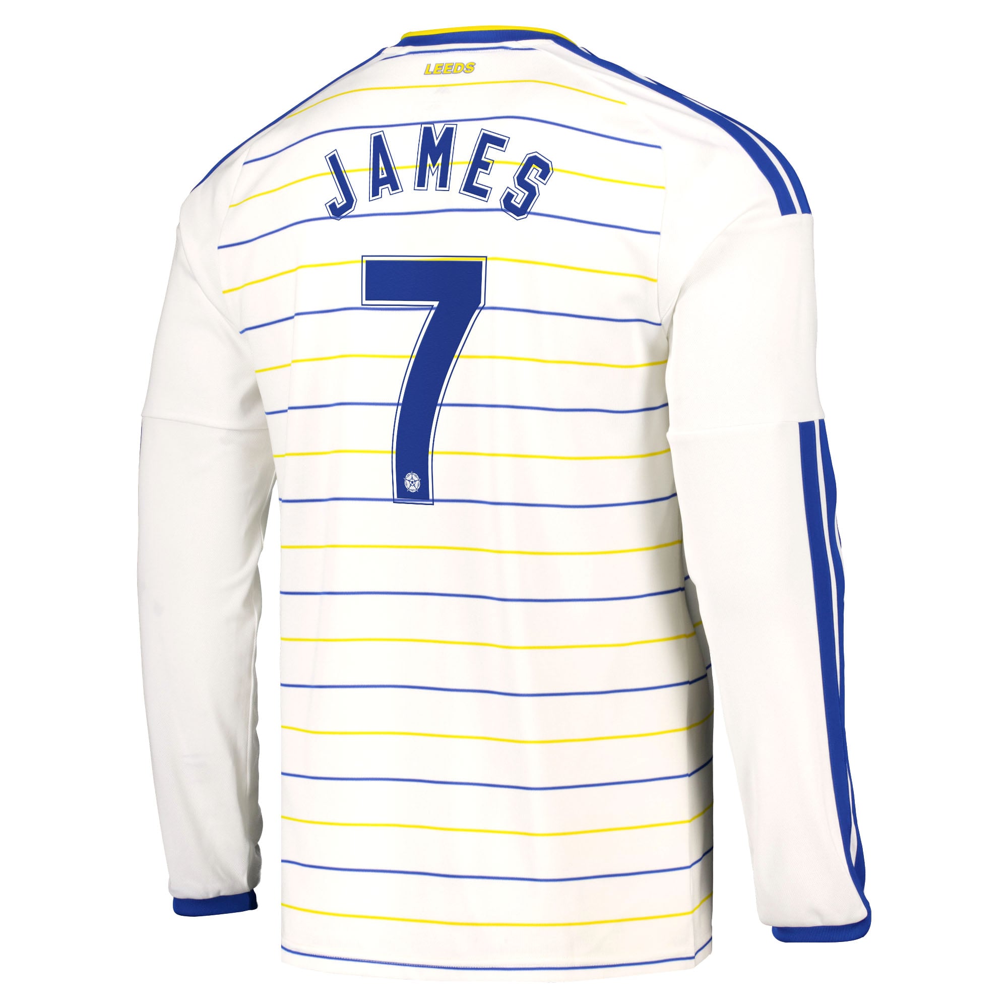 Leeds United adidas Home Shirt 2026-27 - Long Sleeve with James 7 Cup printing, , rebel_hi-res